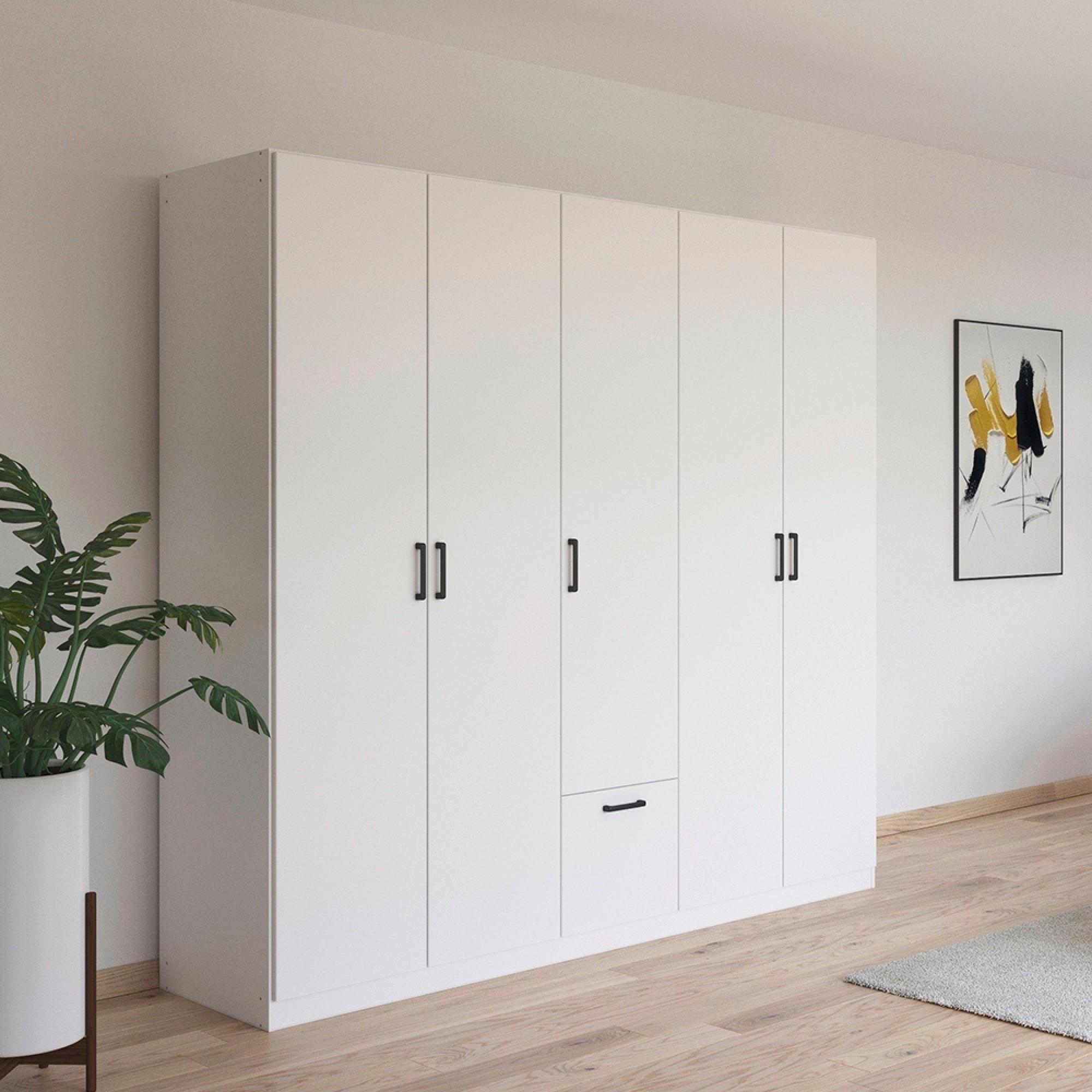 Bari Wardrobe - 226cm - 5 Door - Alpine White