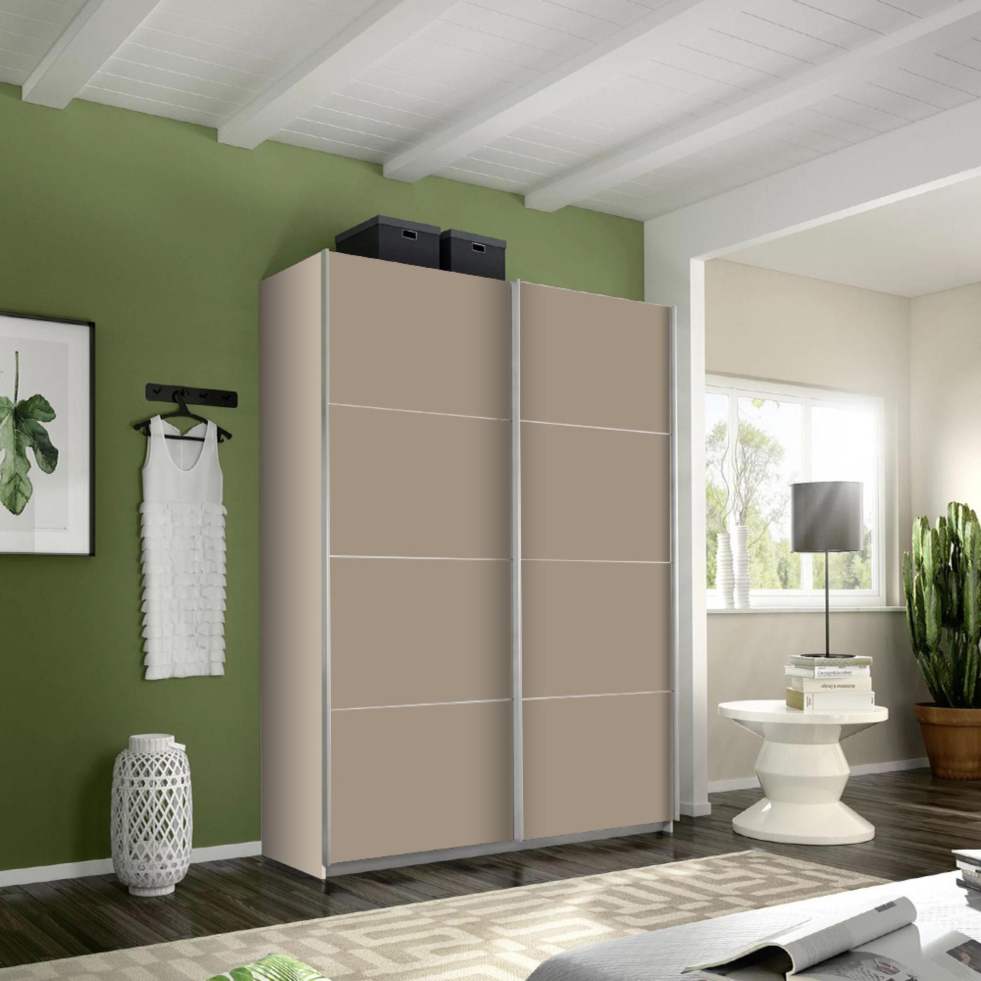 Belluno Sliding Wardrobe - 136cm - 2 Door - Champagne