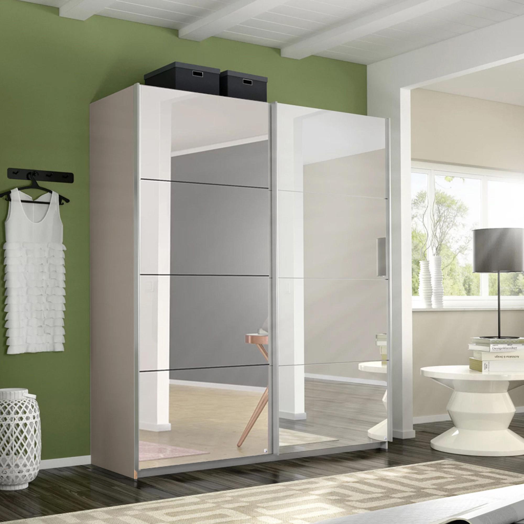 Belluno Sliding Wardrobe - 181cm - 2 Door - Mirrored - Champagne