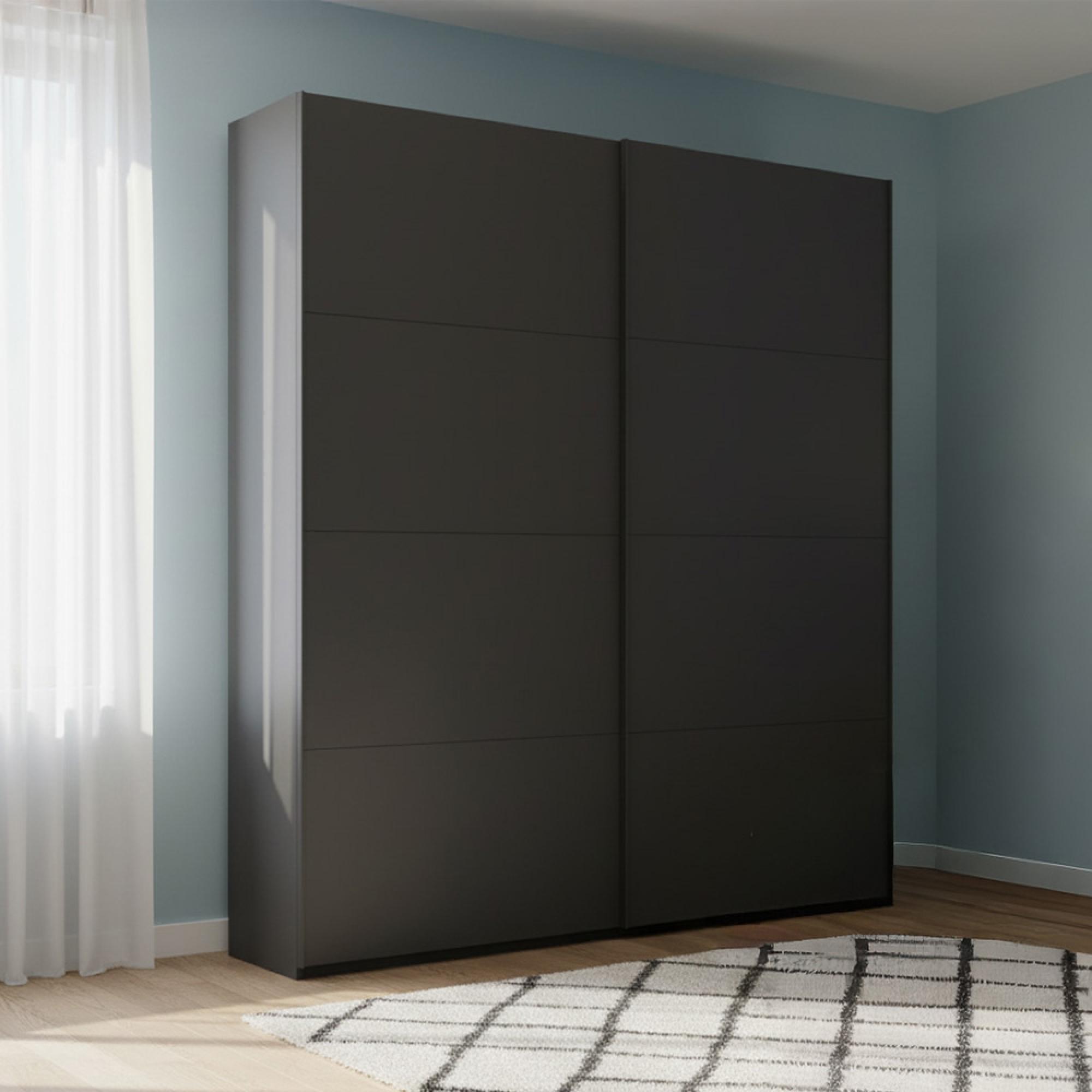 Beluga Extra Sliding Wardrobe - 137cm - 2 Door - Graphite