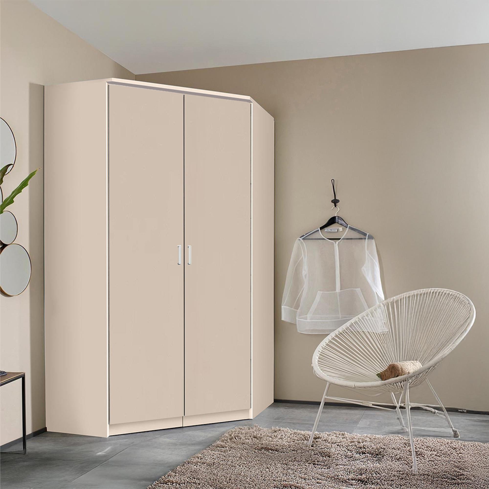 Celle Wardrobe - 117cm - 2 Door Corner - Champagne