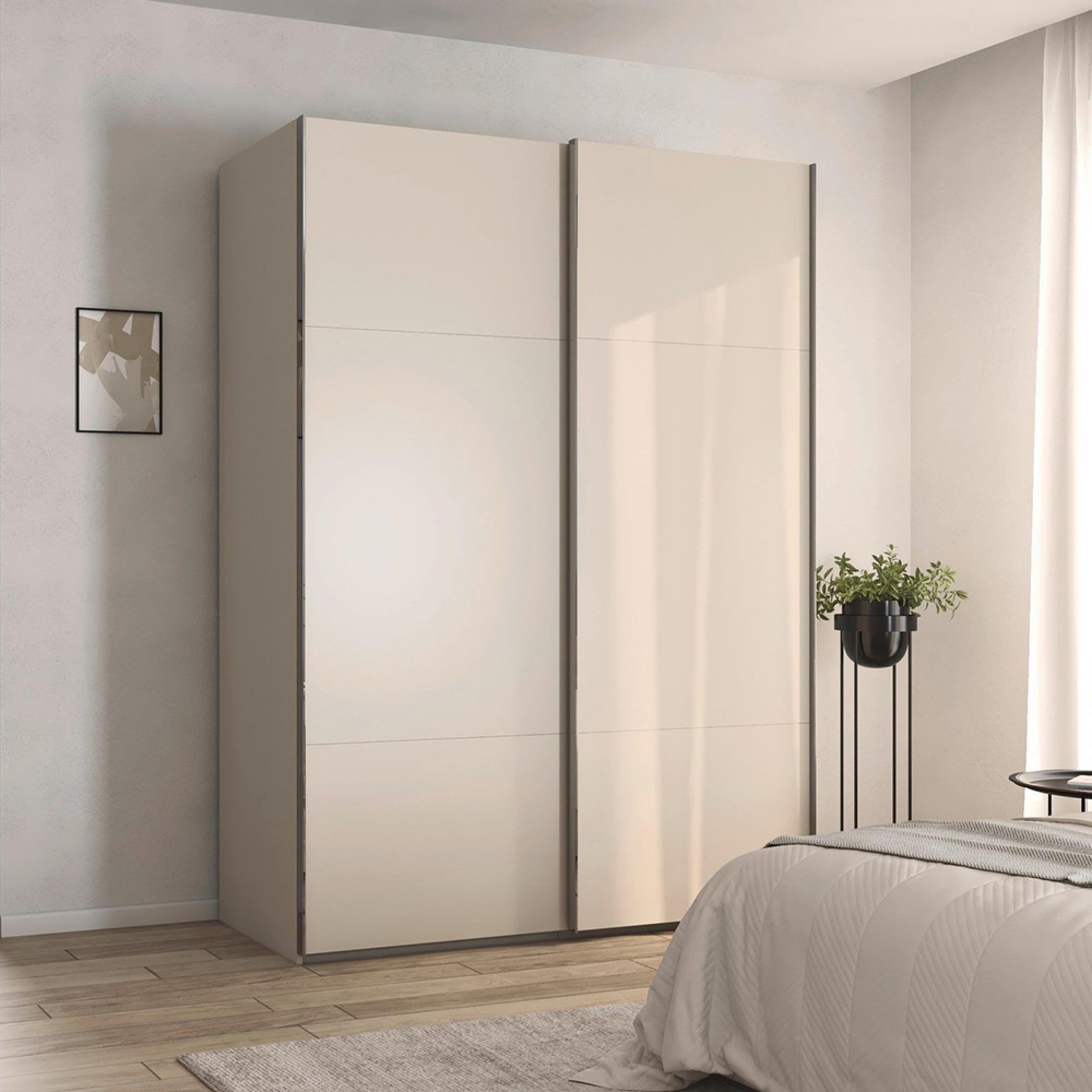 Contido Sliding Wardrobe - 162cm - 2 Door - with Extras - Champagne