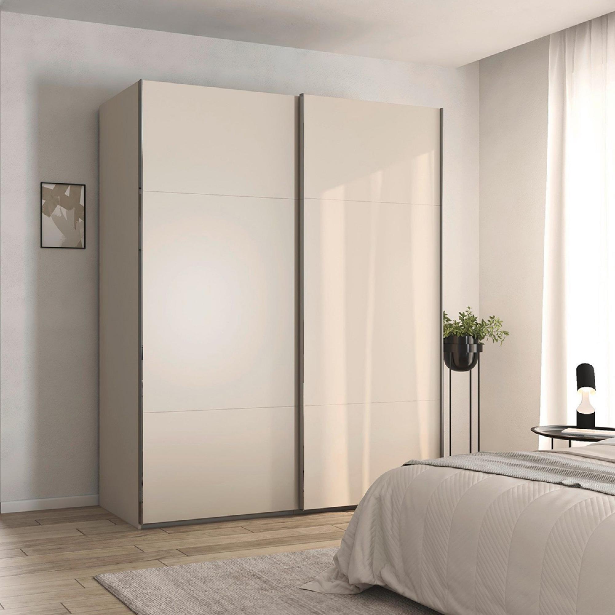 Contido Sliding Wardrobe - 181cm - 2 Door - with Extras - Champagne
