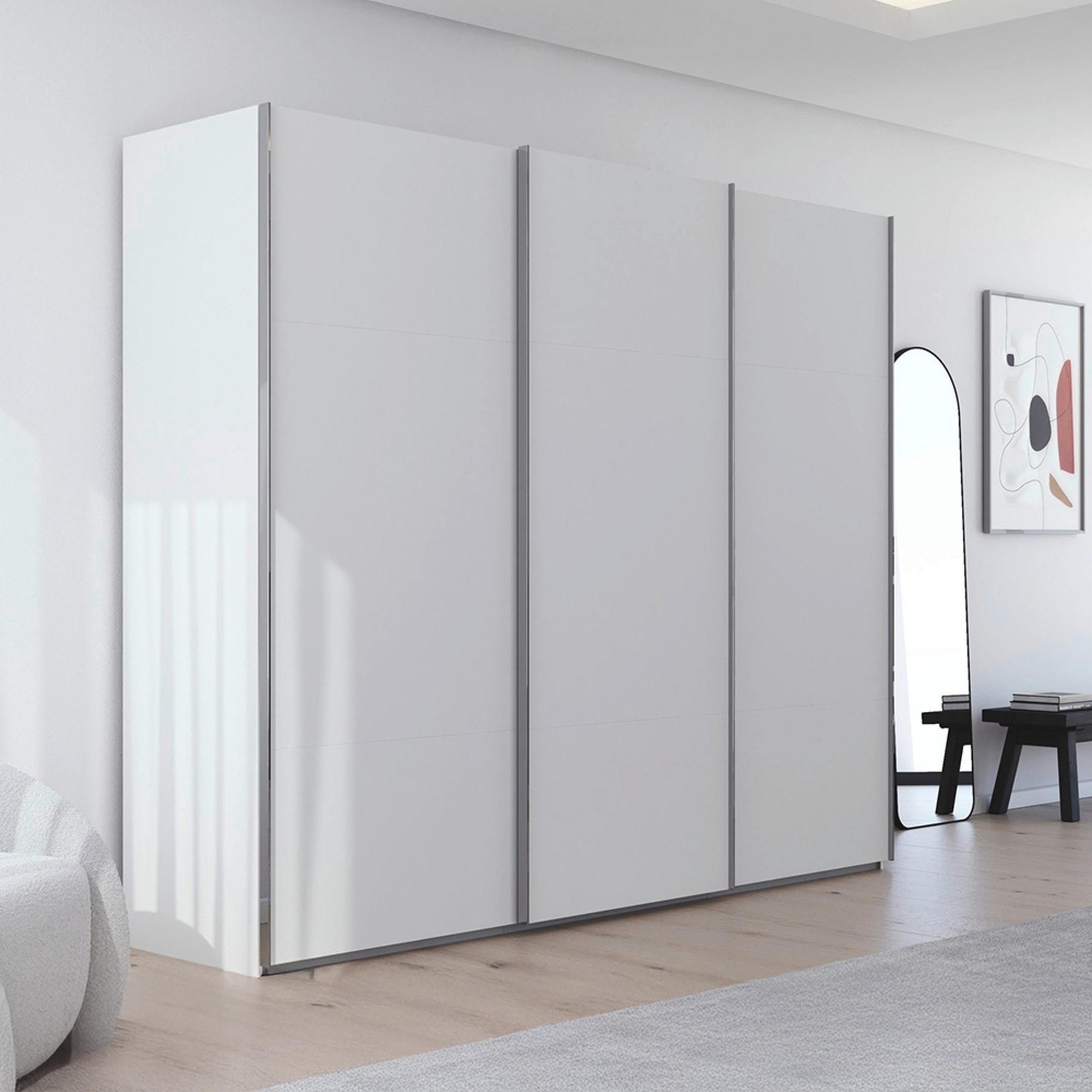 Contido Sliding Wardrobe - 271cm - 3 Door - with Extras - Alpine White