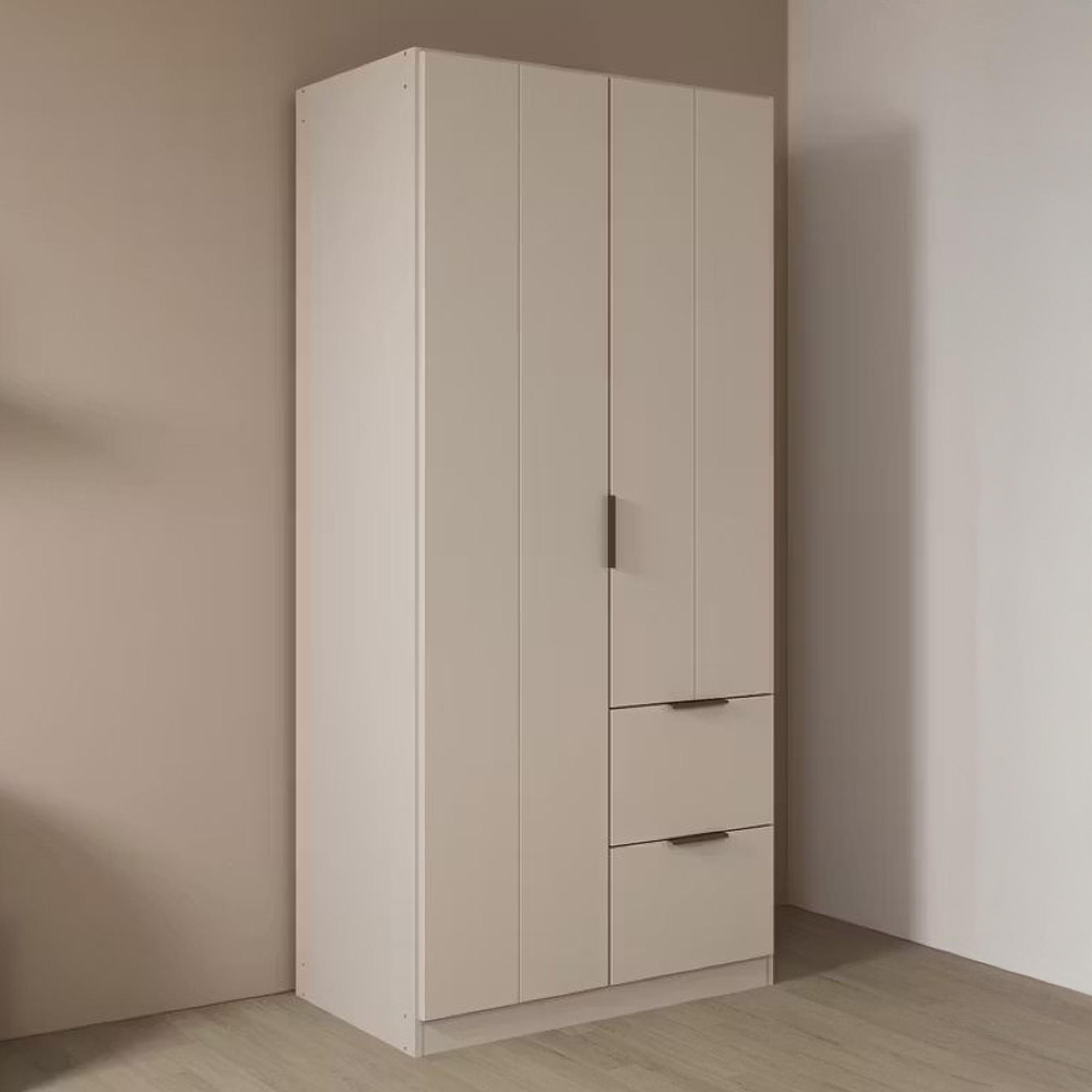 Ella Wardrobe - 91cm - 2 Door - 2 Drawer - Champagne