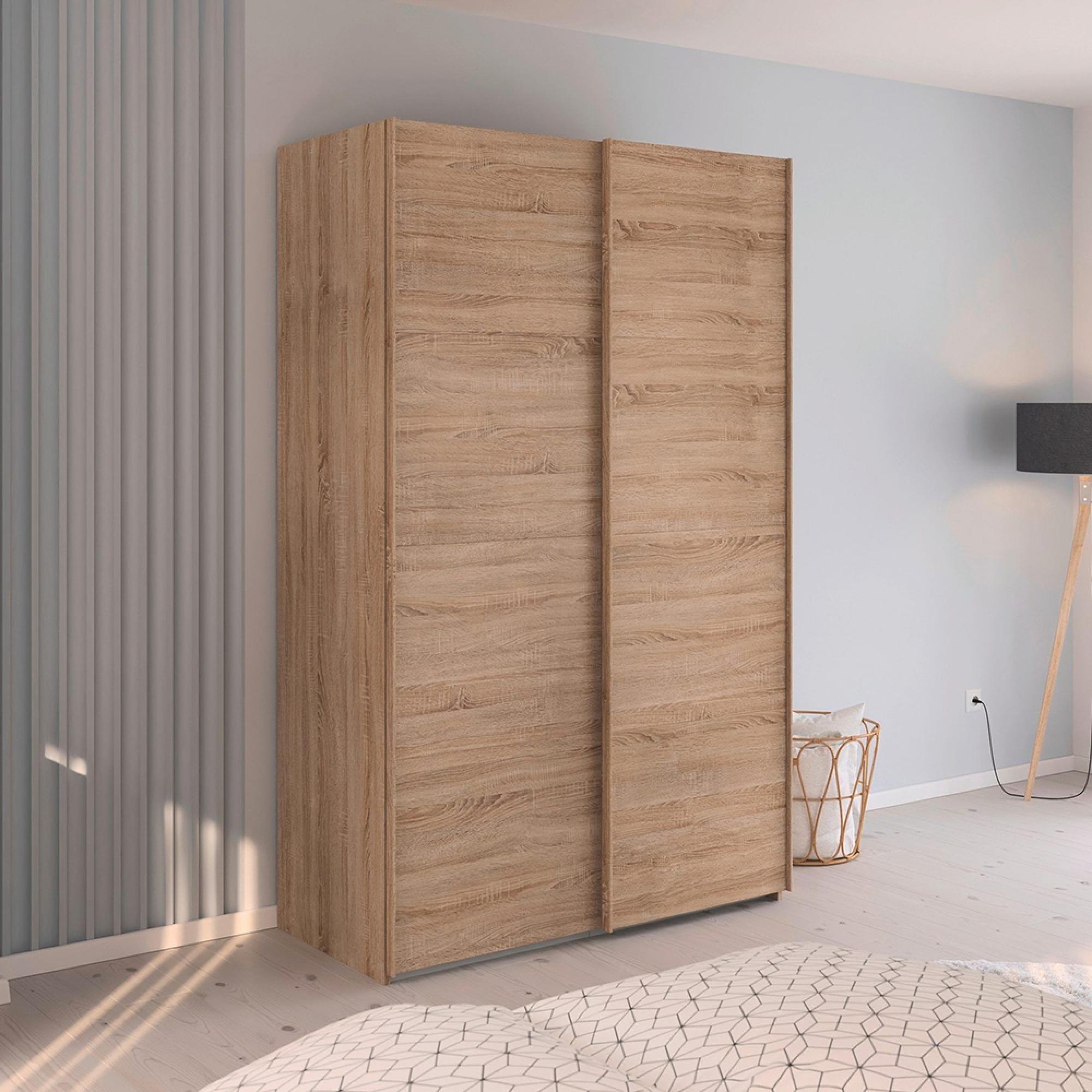 Evelyn Sliding Wardrobe - 137cm - 2 Door - Sonoma Oak