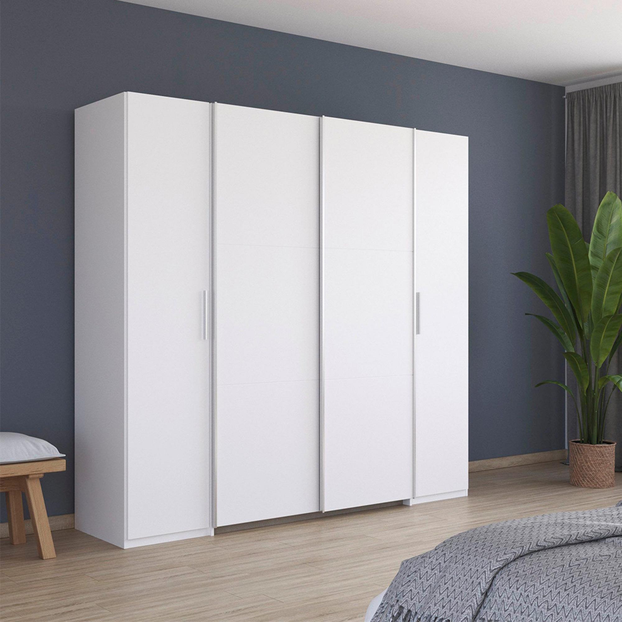 Kronach Wardrobe - 225cm - 4 Door - Alpine White