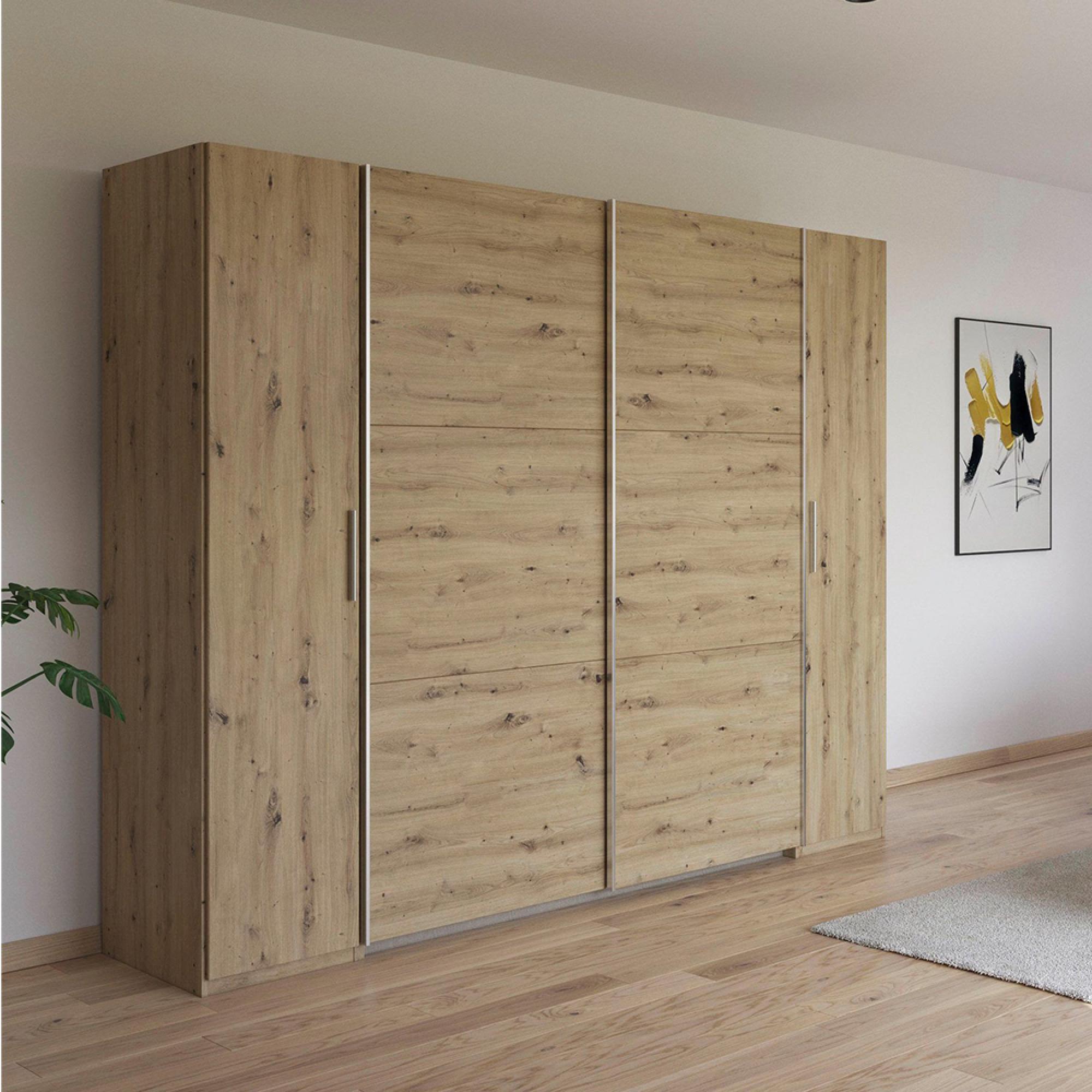 Kronach Wardrobe - 268cm - 4 Door - Artisan Oak