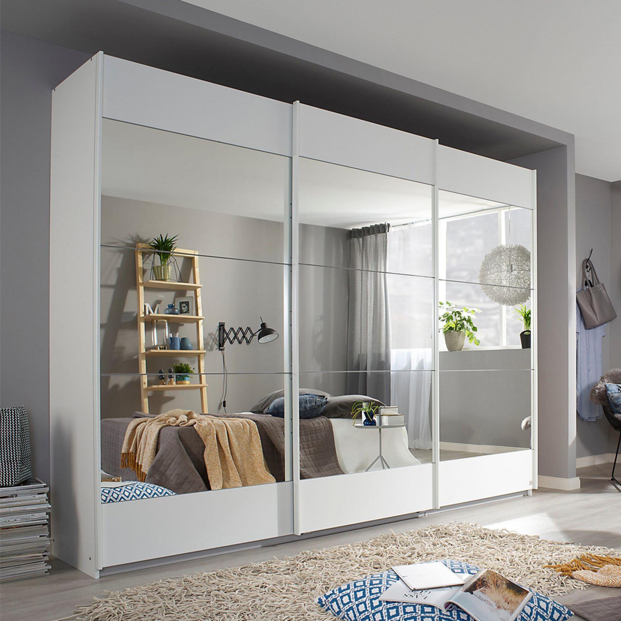 Malibu Sliding Wardrobe - 271cm - 3 Door - Alpine White