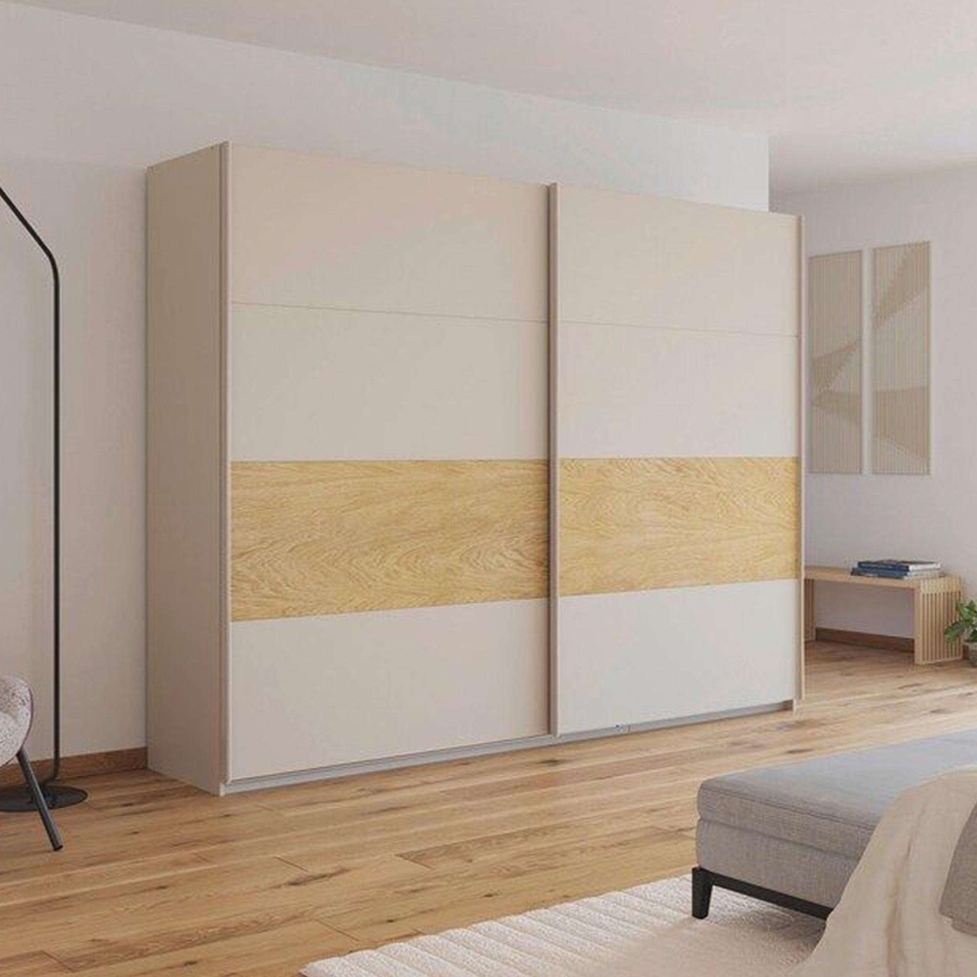 Malva Sliding Wardrobe - 271cm - 2 Door - Champagne