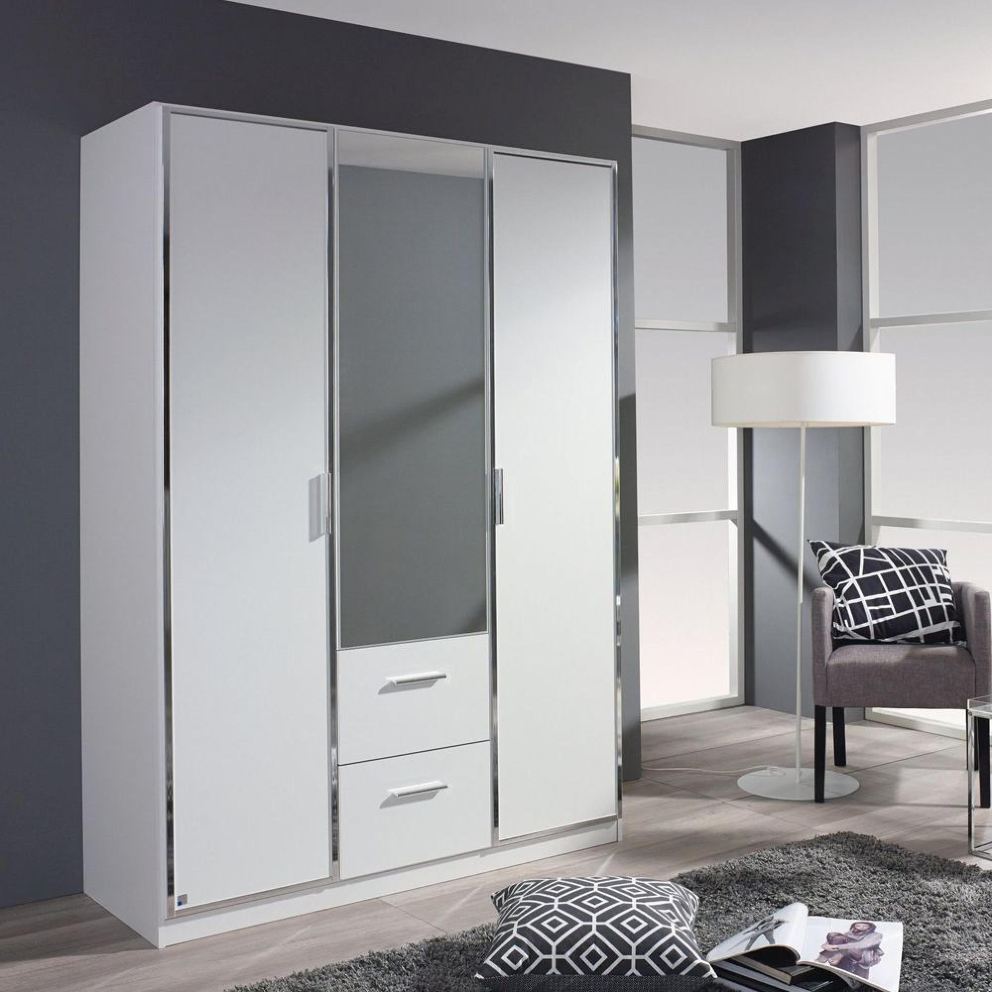 Marl Wardrobe - 136cm - 3 Door - Combi - Alpine White