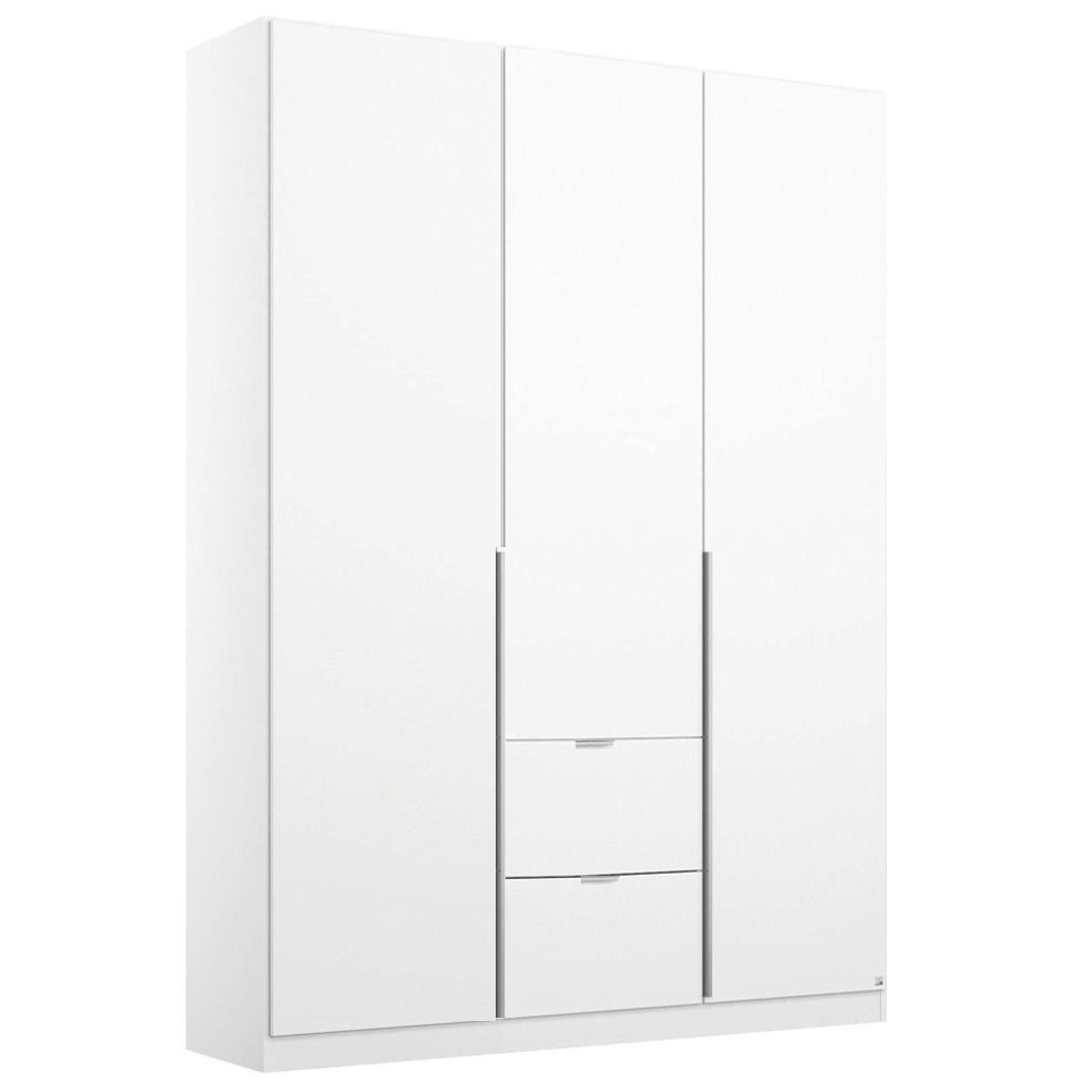 Memphis Wardrobe - 136cm - 3 Door - 2 Drawer - Alpine White