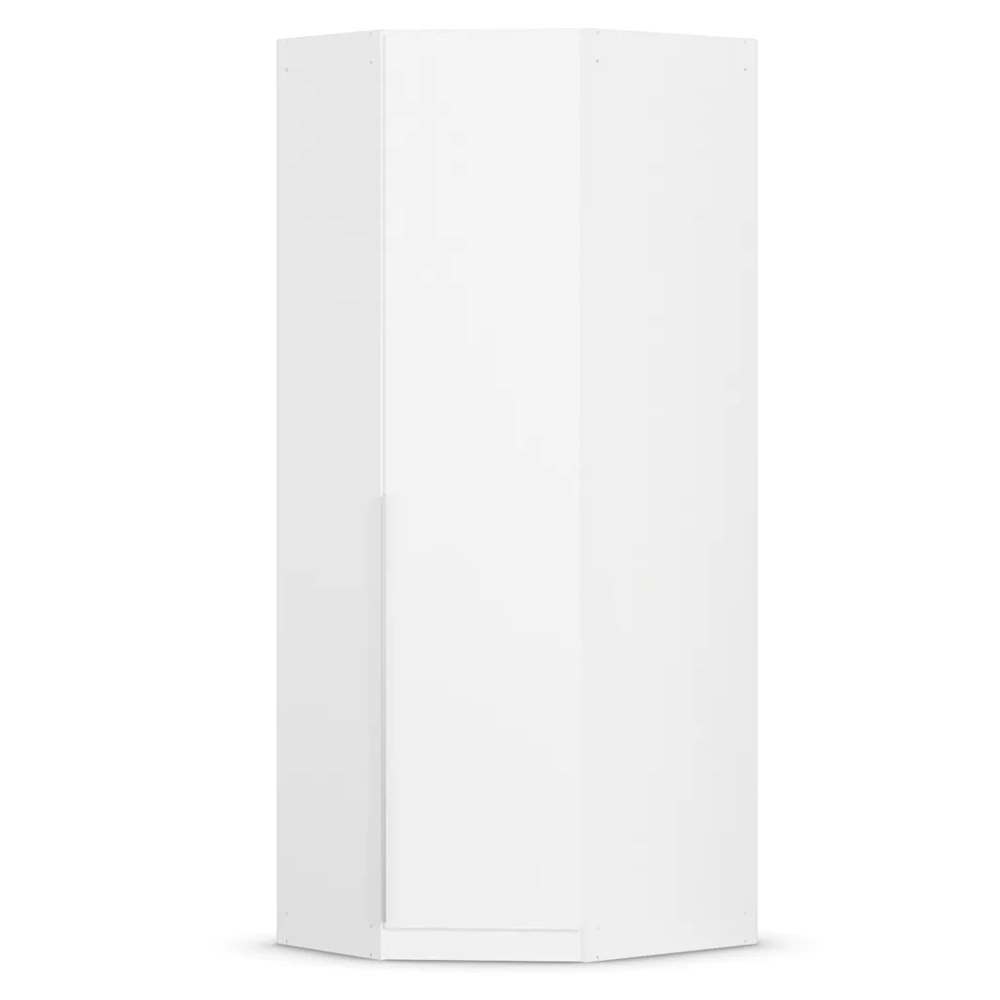 Memphis Wardrobe - 87cm - 1 Door Corner - Alpine White