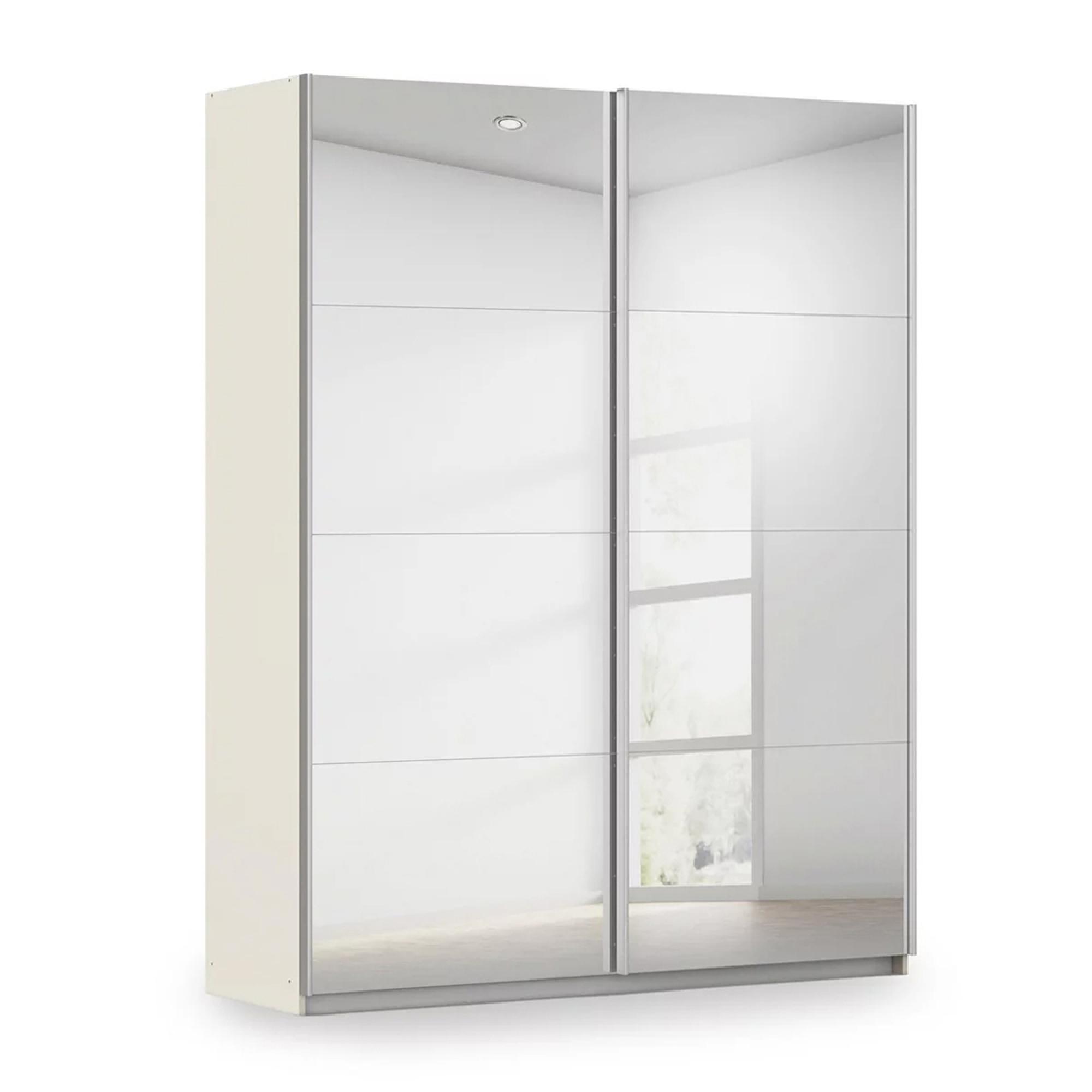 Miramar Type-3 Sliding Wardrobe - 181cm - 2 Door - Fully Mirrored - Champagne