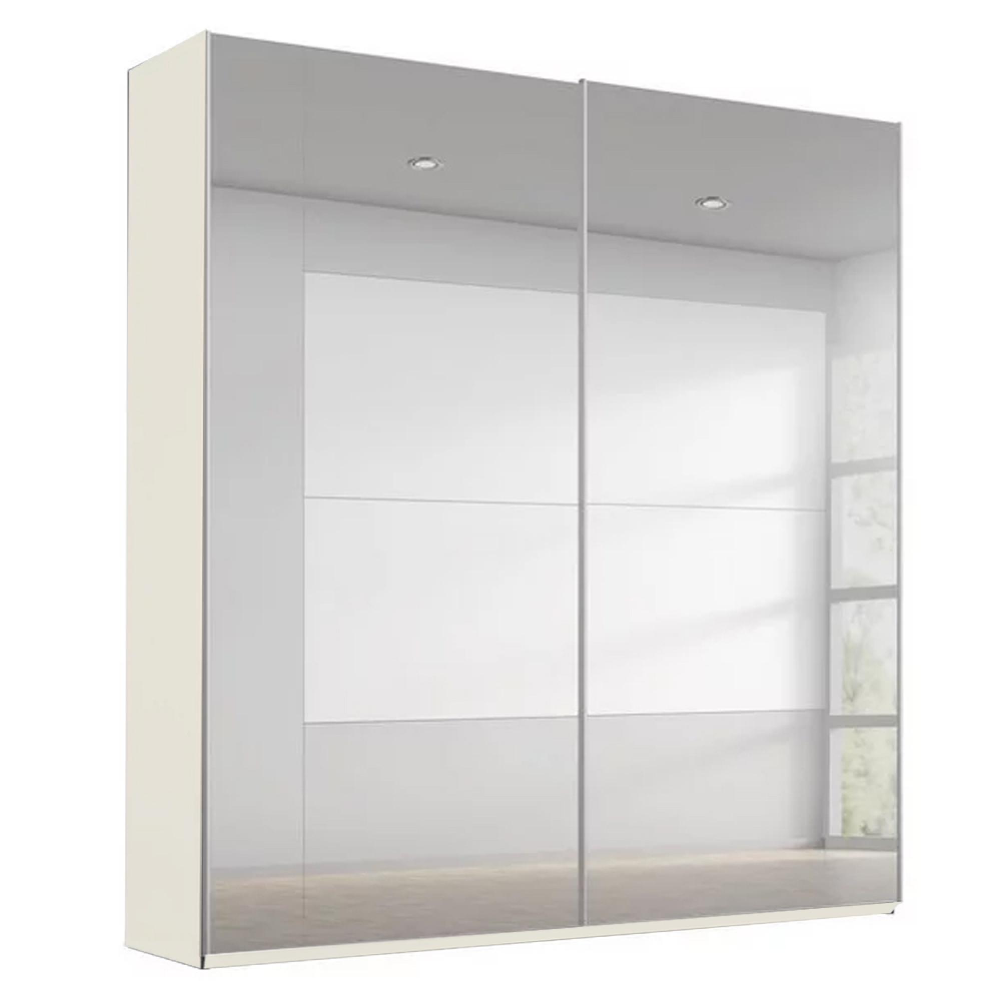 Miramar Type-4 Sliding Wardrobe - 181cm - 2 Door - Fully Mirrored - Champagne