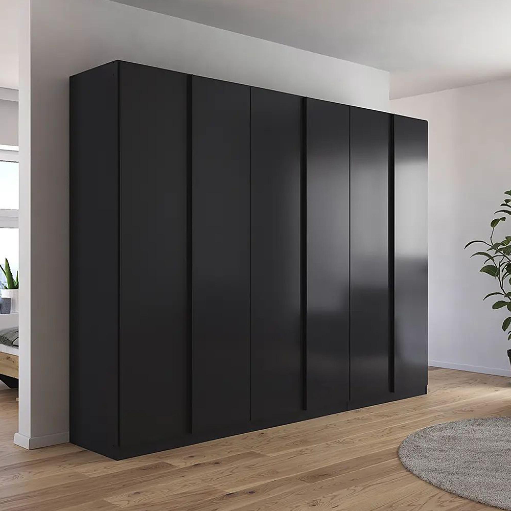 Monostar Wardrobe - 271cm - 6 Door - Metallic Dark Grey