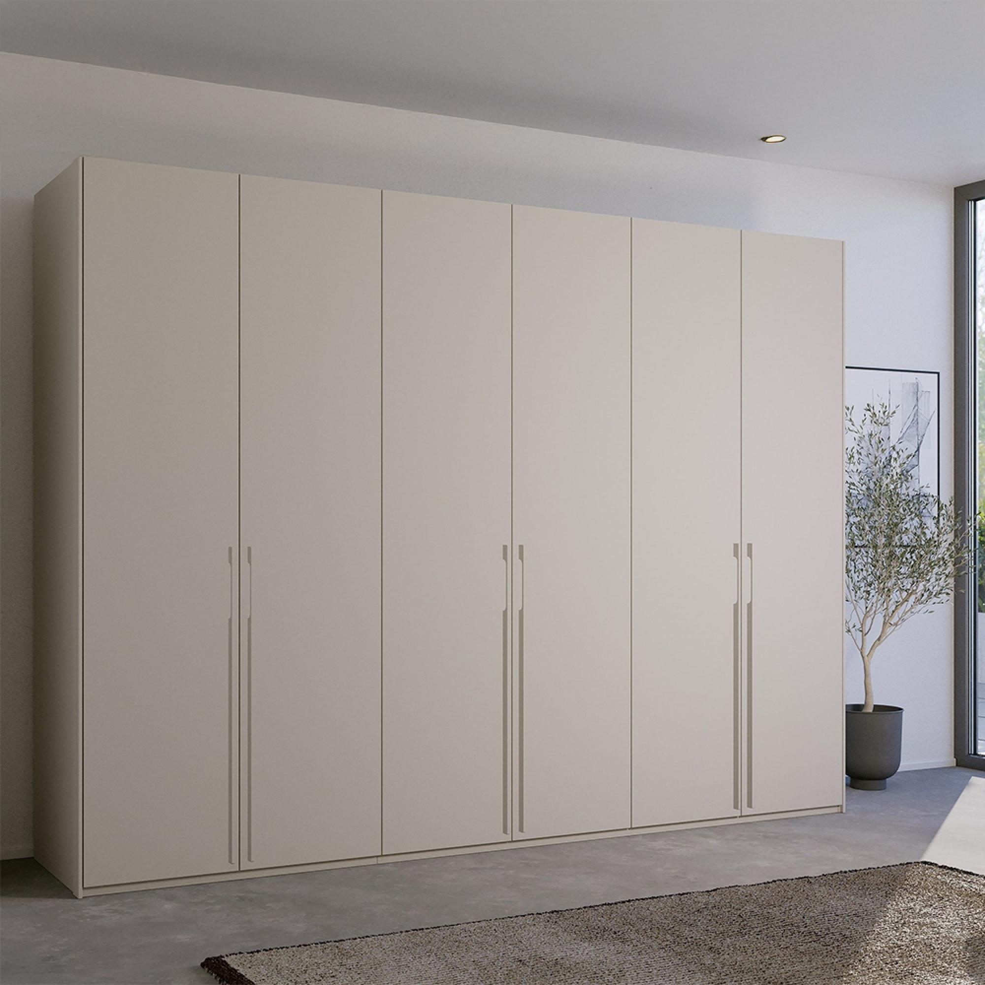 Skat Pure Wardrobe - 301cm - 6 Door - Silk Grey