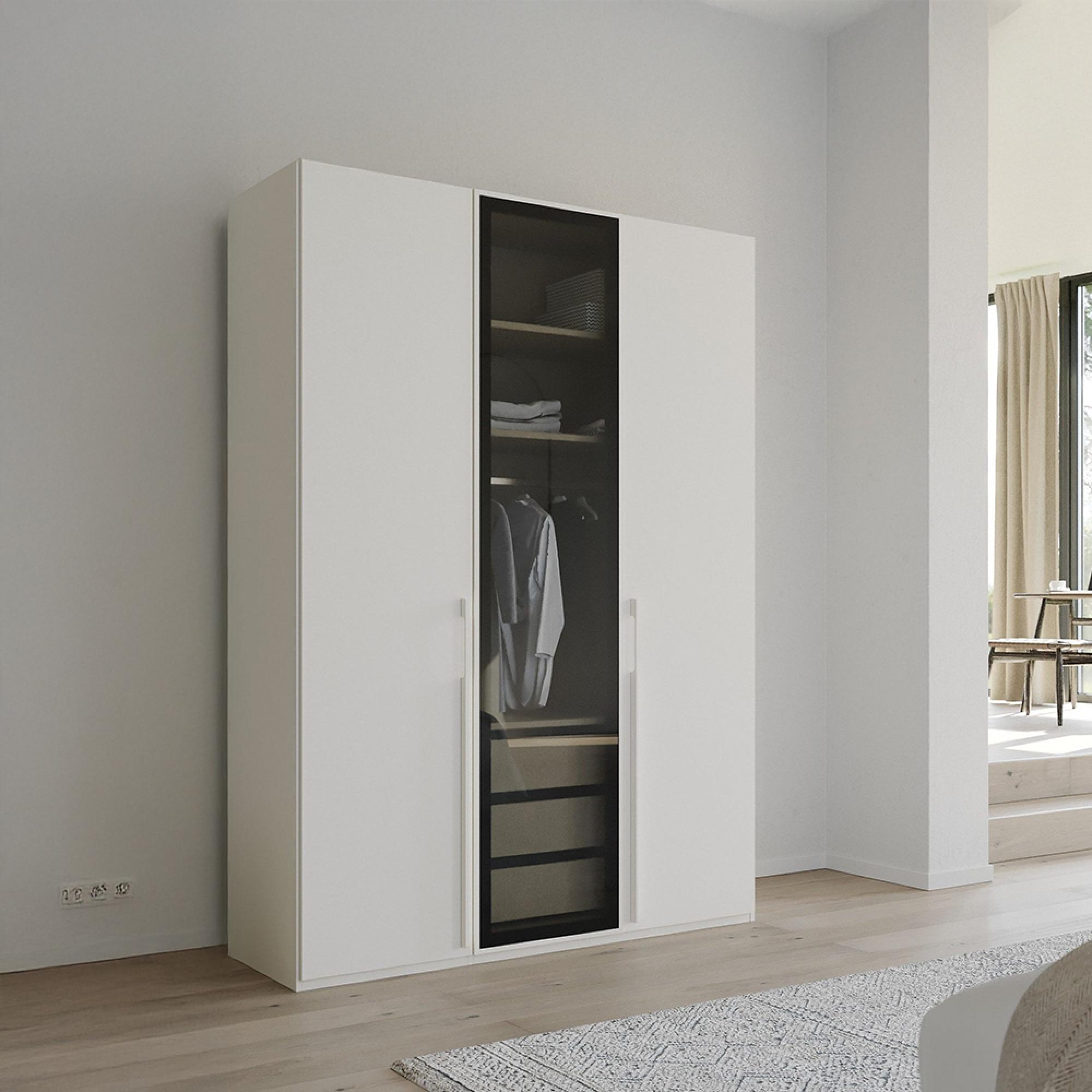 Skat Shine Wardrobe - 151cm - 3 Door - Alpine White