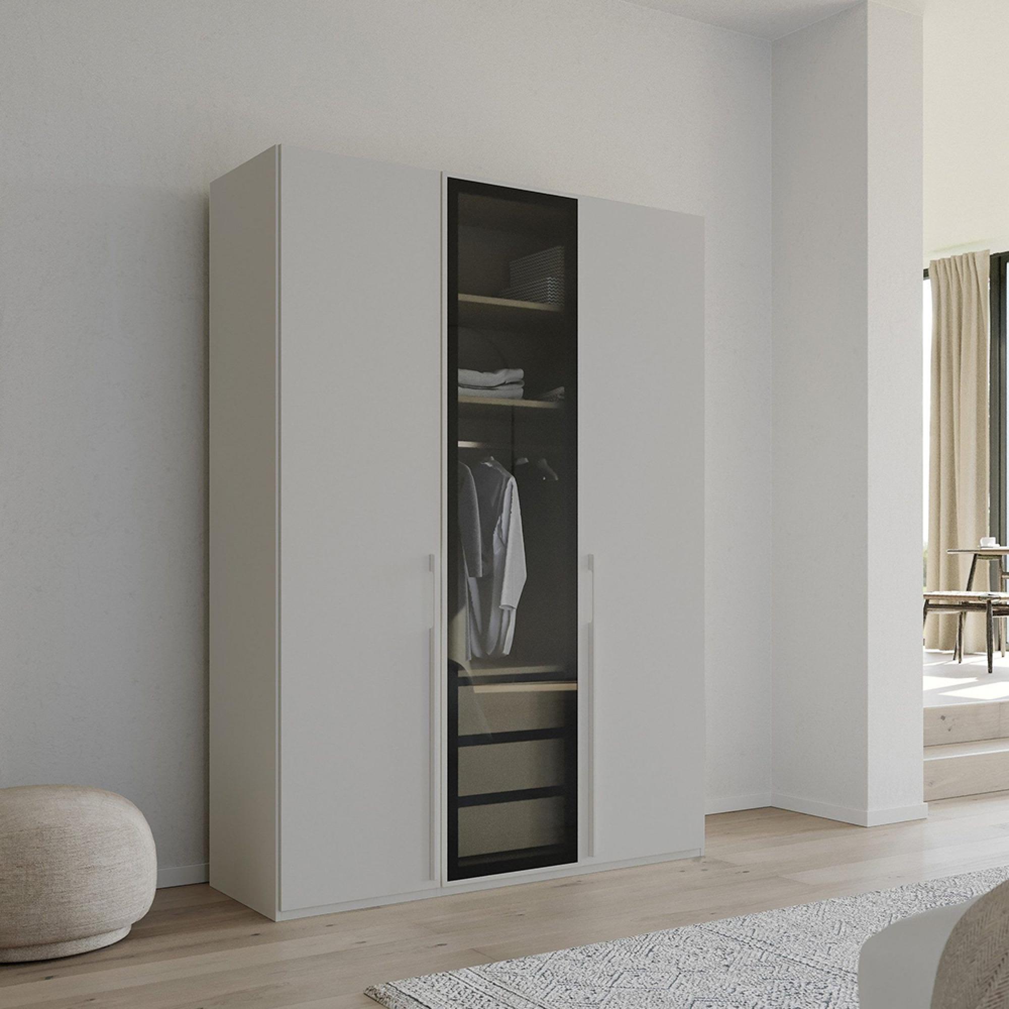 Skat Shine Wardrobe - 151cm - 3 Door - Silk Grey