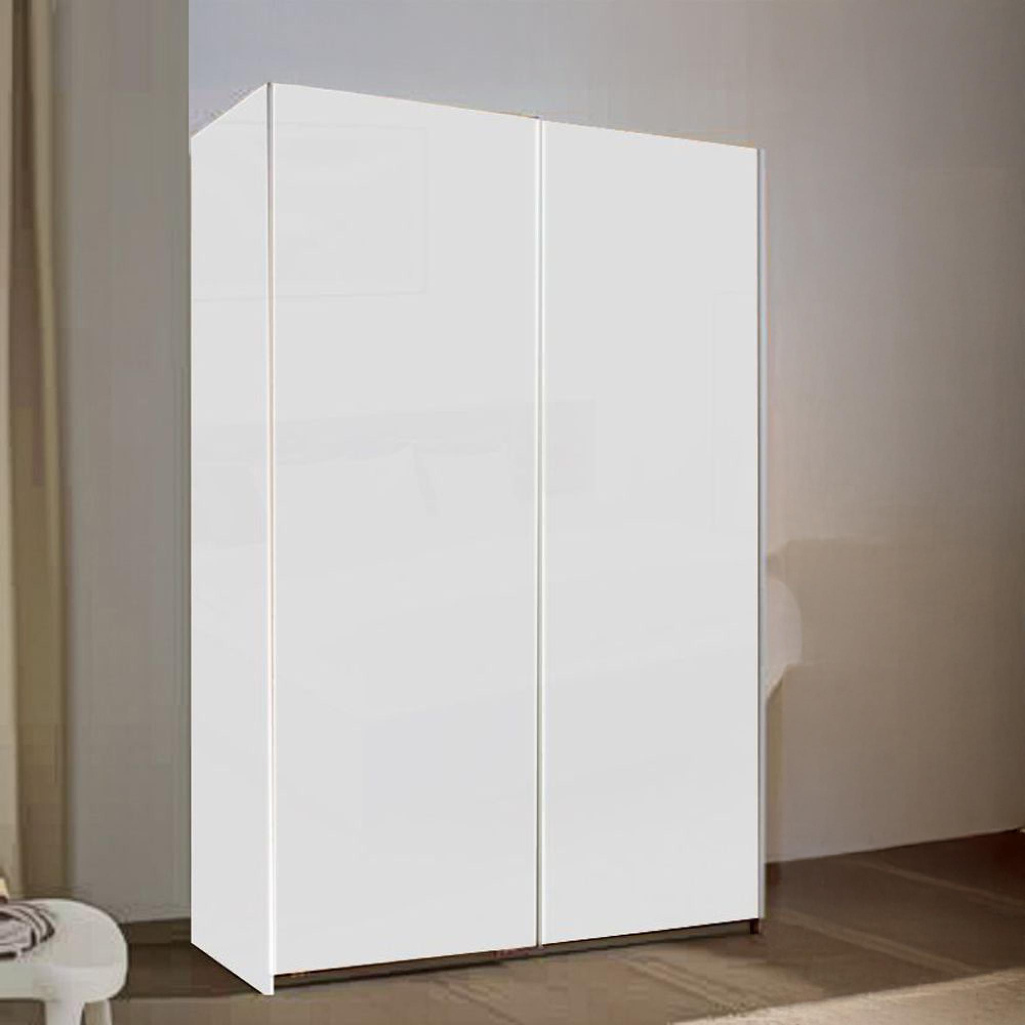Slide Sliding Wardrobe - 131cm - 2 Door - Alpine White