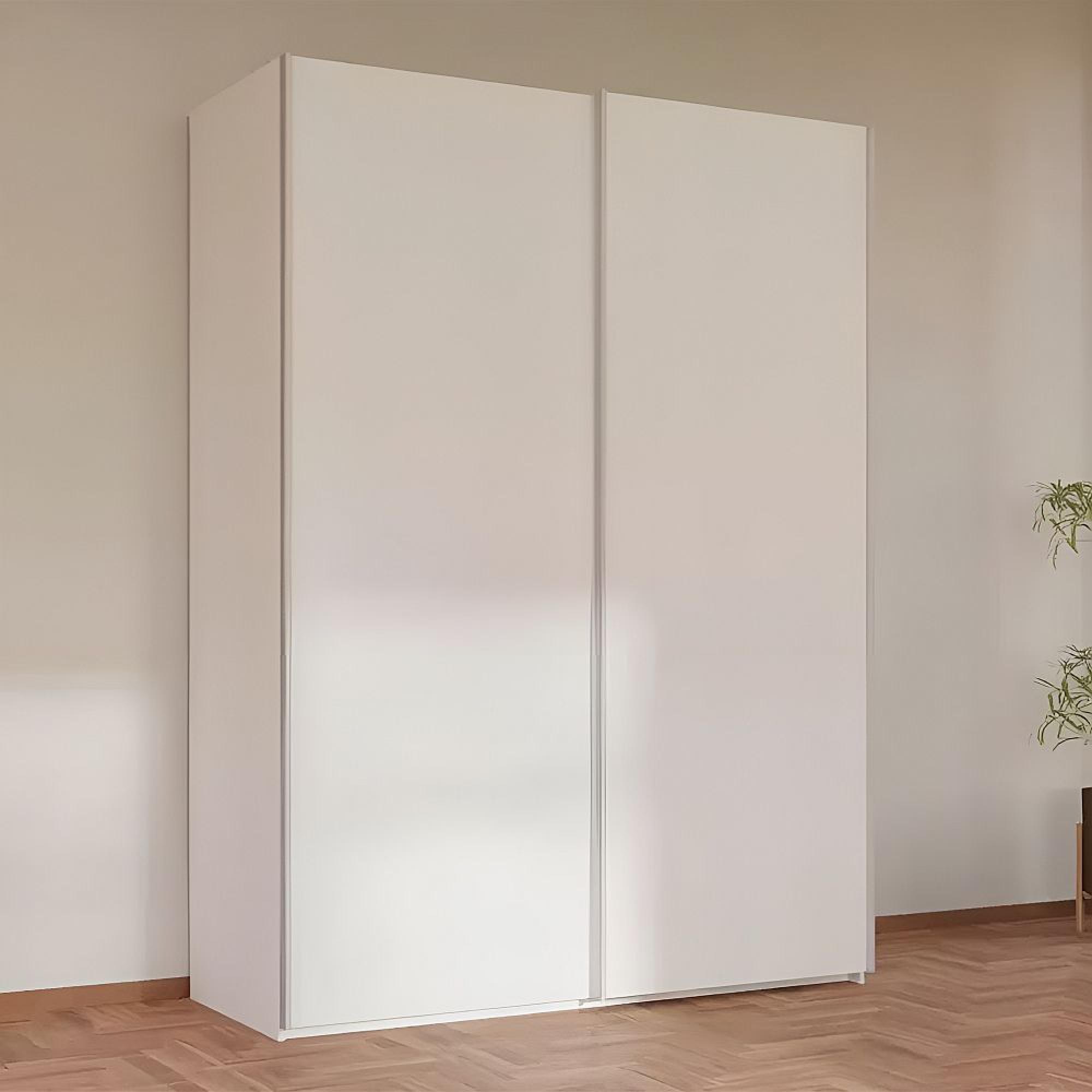 Taro Sliding Wardrobe - 162cm - 2 Door - Alpine White