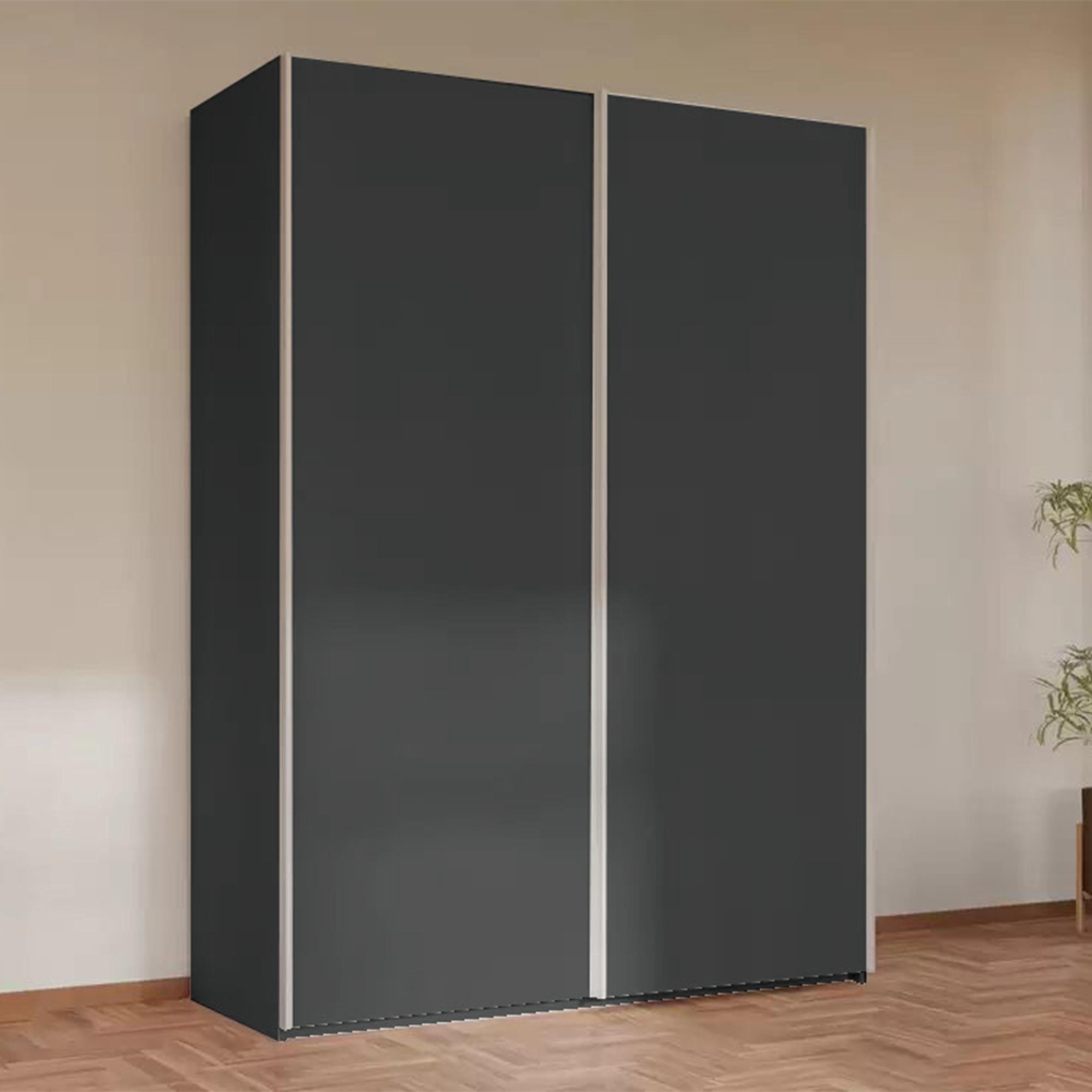 Taro Sliding Wardrobe - 162cm - 2 Door - Graphite