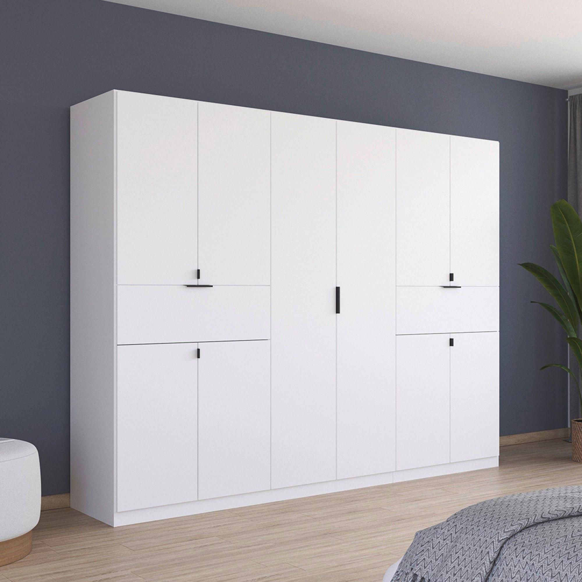 Ticao Wardrobe - 271cm - 10 Door - Alpine White