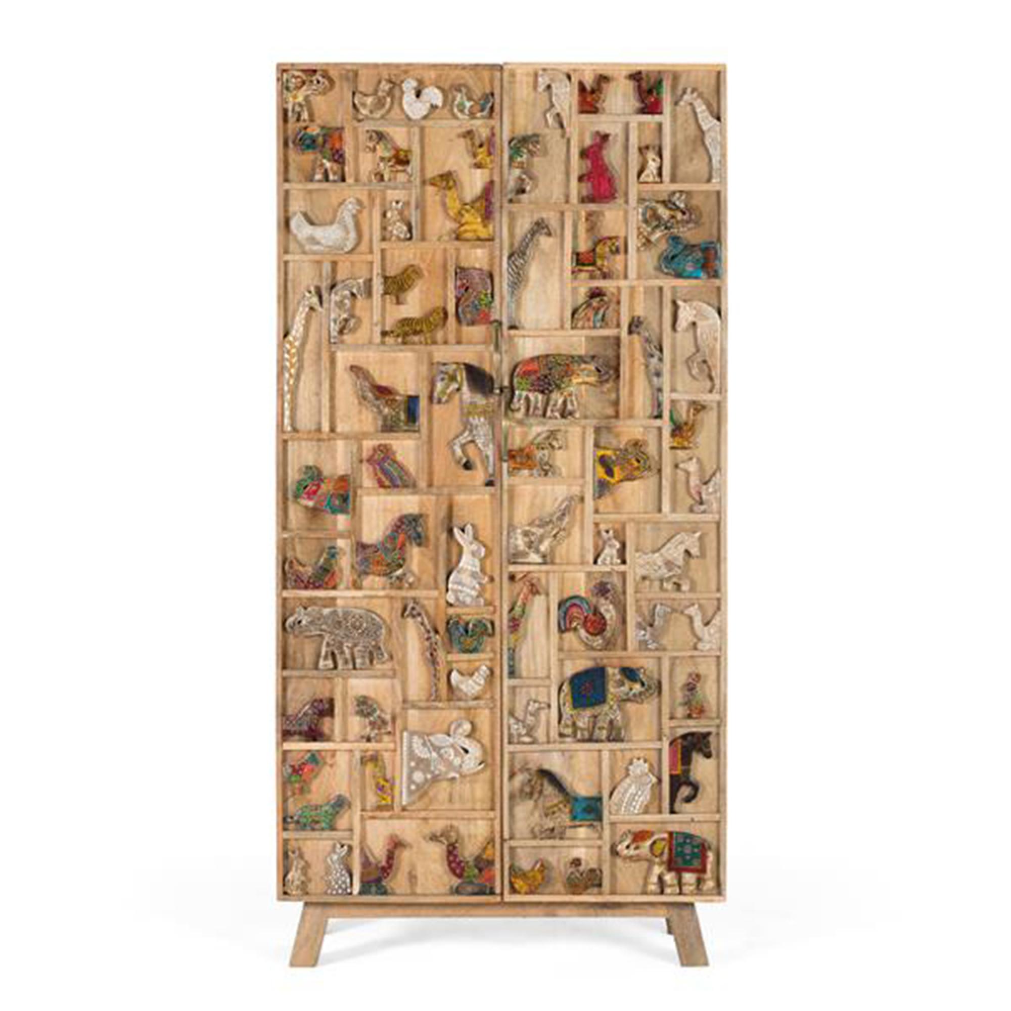 Safari Wardrobe - Mango Wood - 2 Door