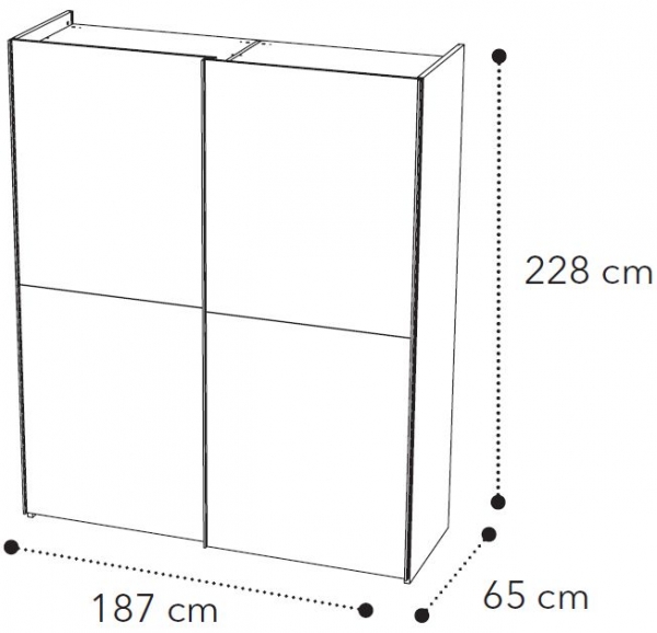 2 Door Sliding Wardrobe