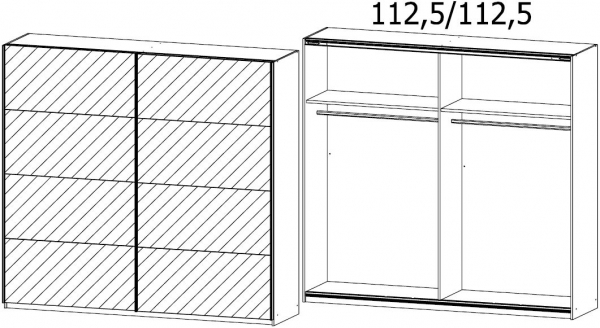 56J9 : 2 Mirror Door Sliding Wardrobe