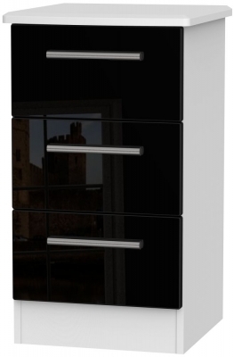 Black High Gloss Front and White Base Unit