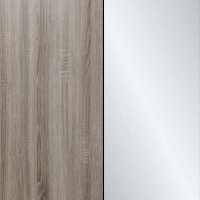 Dark Rustic Oak Finish with Crystal Mirror 640