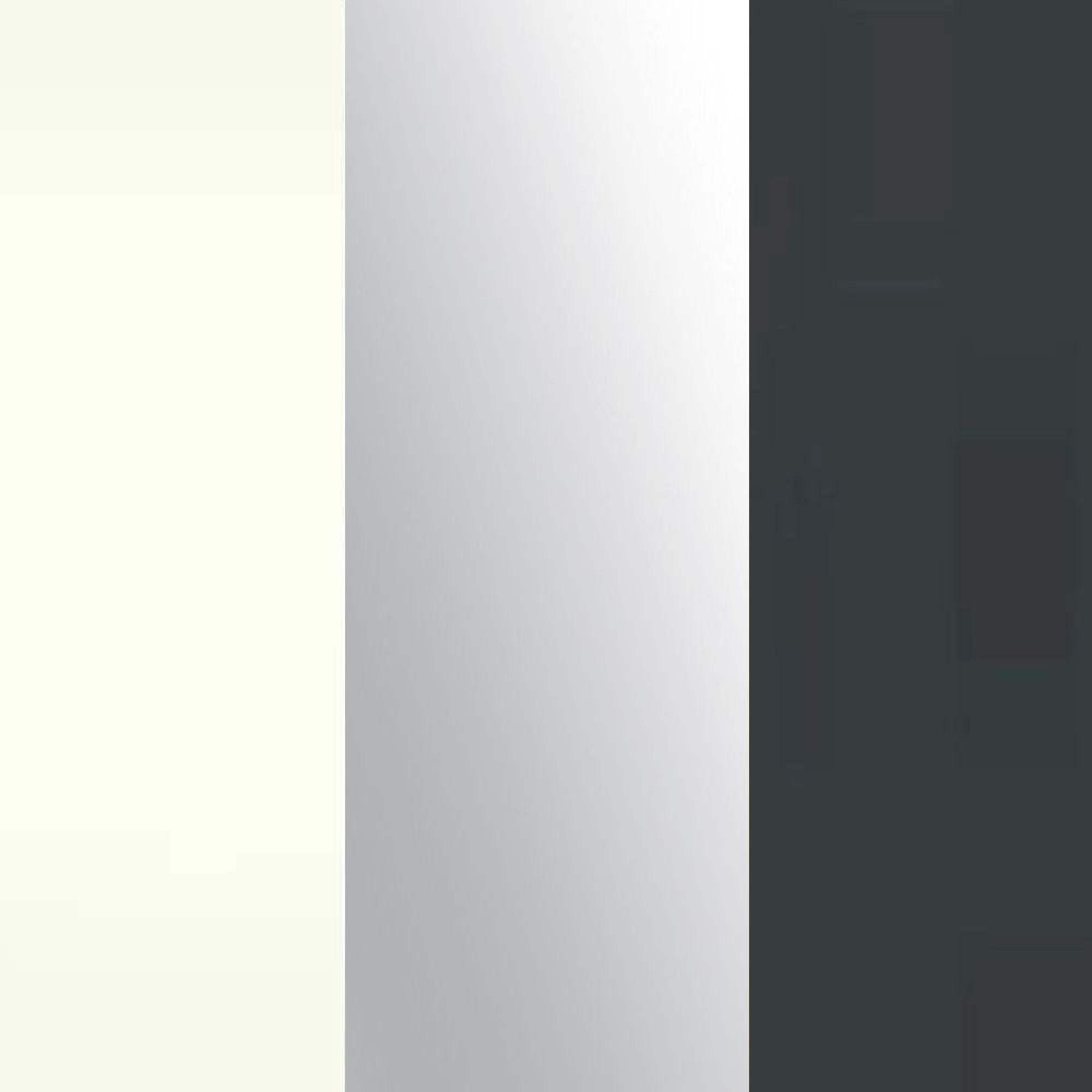 Alpine White and Crystal Mirror with Slate Handle 600