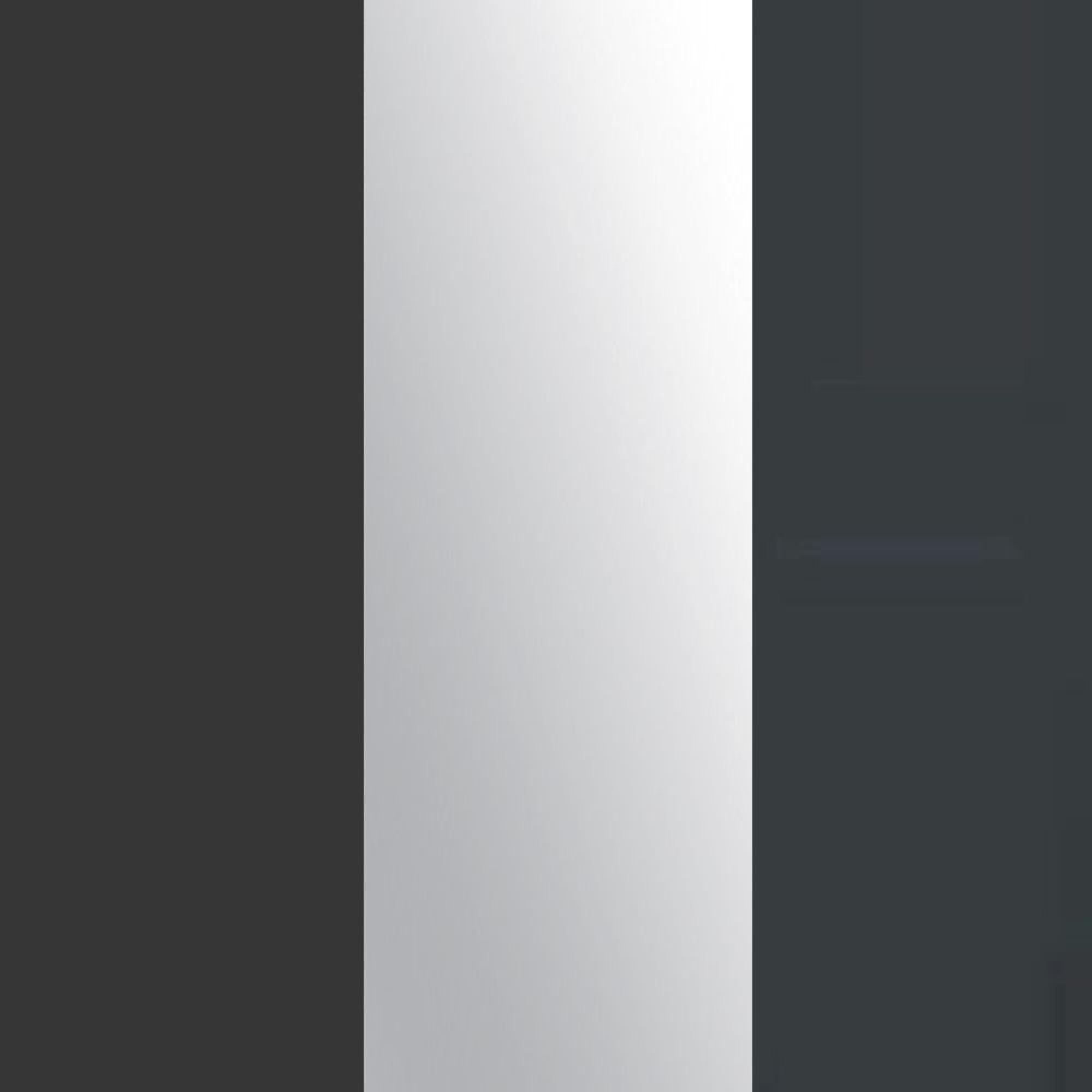 Graphite and Crystal Mirror with Slate Handle 608