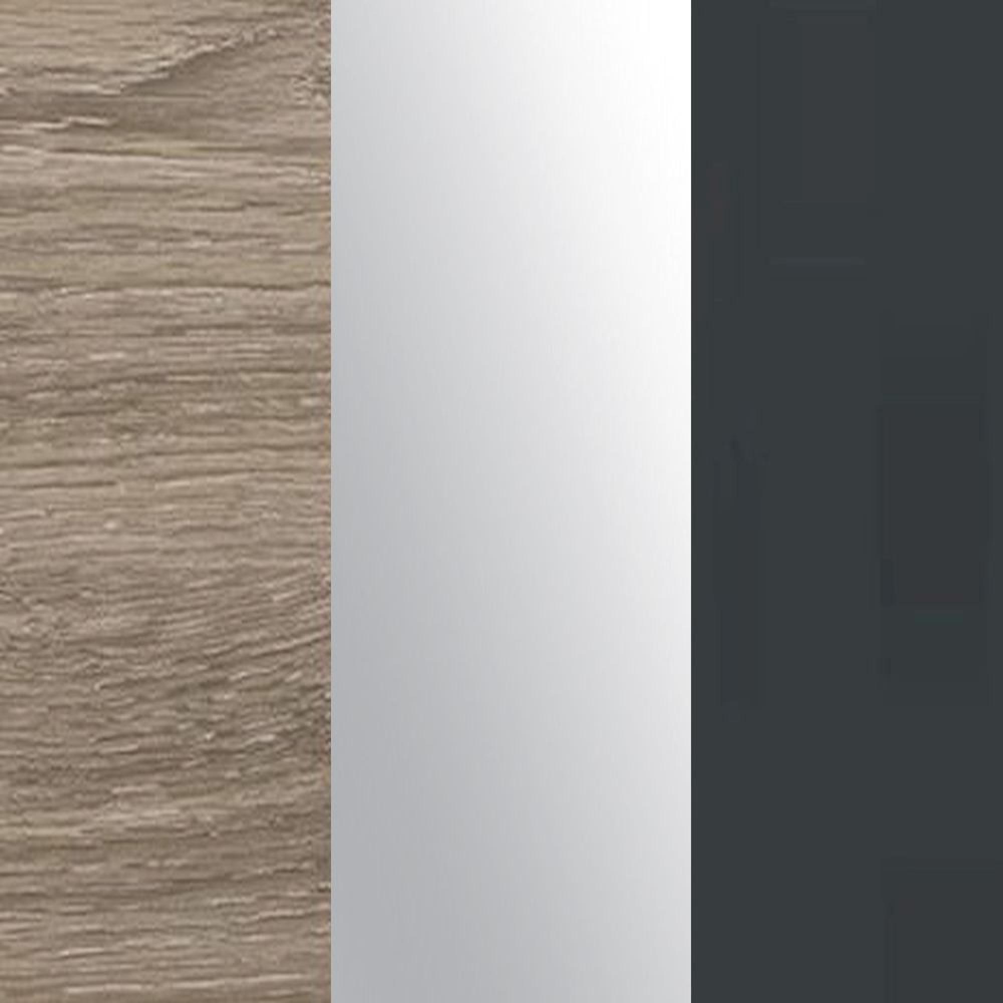 Nordic Oak and Crystal Mirror with Slate Handle A57