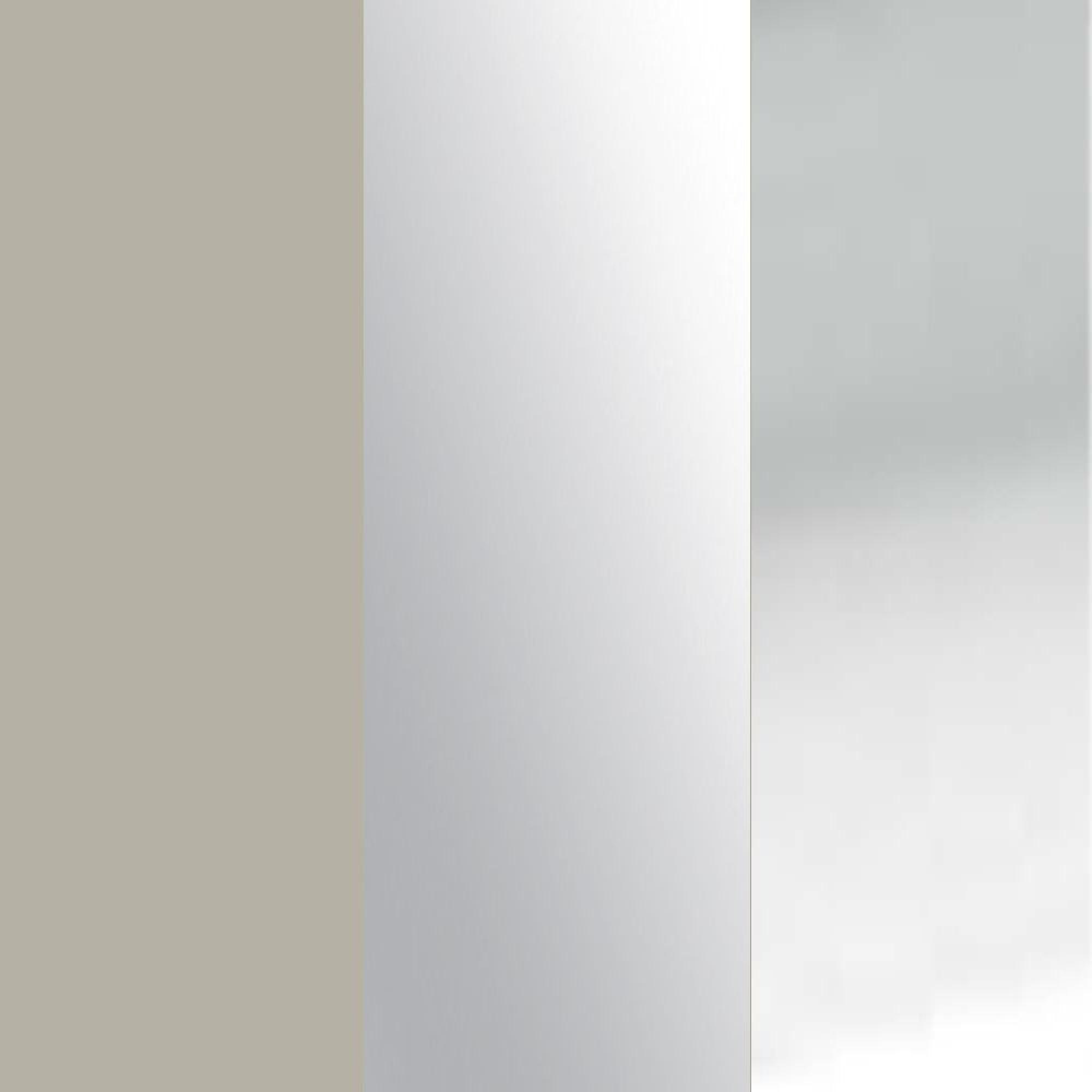 Pebble Grey and Crystal Mirror with Silver Handle 448