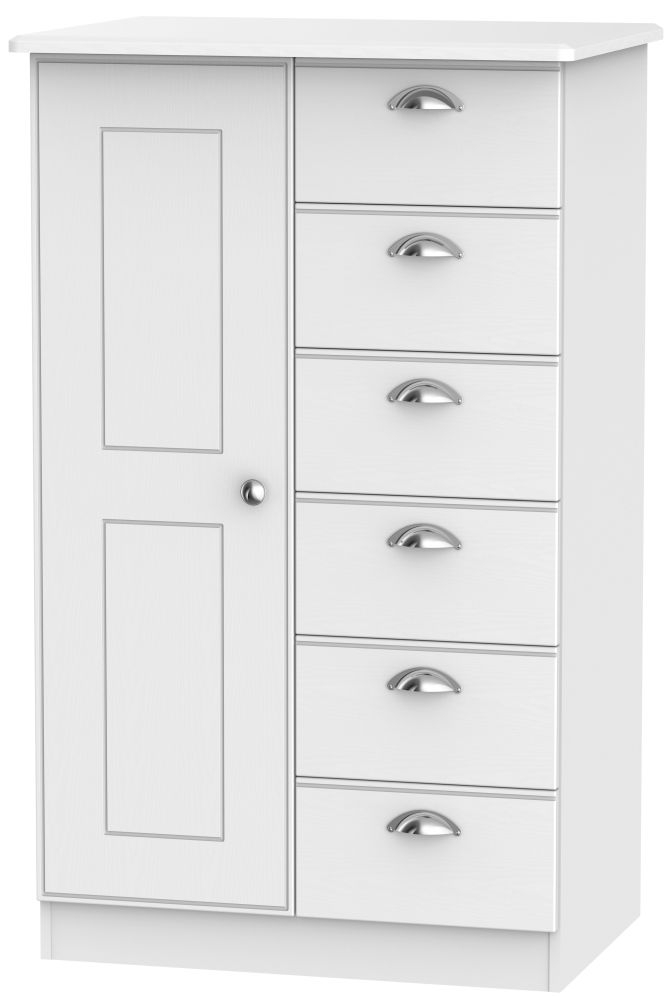 Victoria Wardrobe - 1 Door - Midi - White