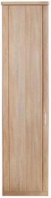 Luxor 3+4 Wardrobe - Single Door - Rustic Oak - LH