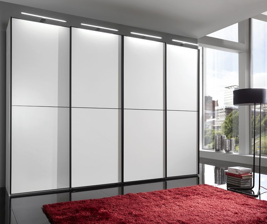 Westside Sliding Wardrobe - 4 Door - White - 330cm