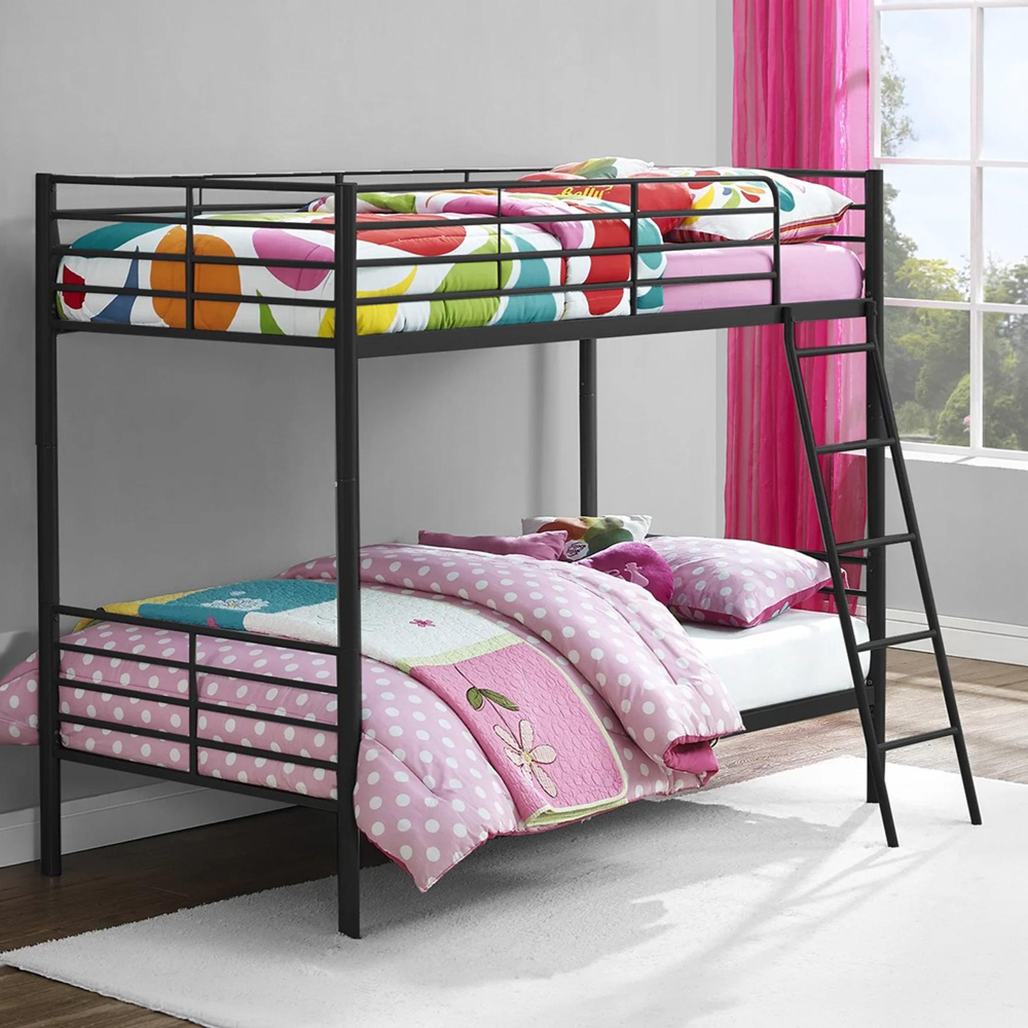 Bunk Bed - Single over Single - Black - 4035157UK