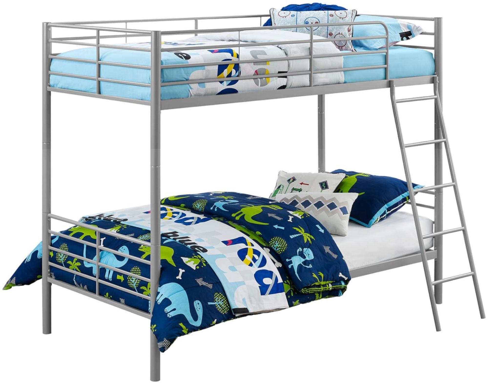 Bunk Bed - Single over Single - Grey - 4035159UK