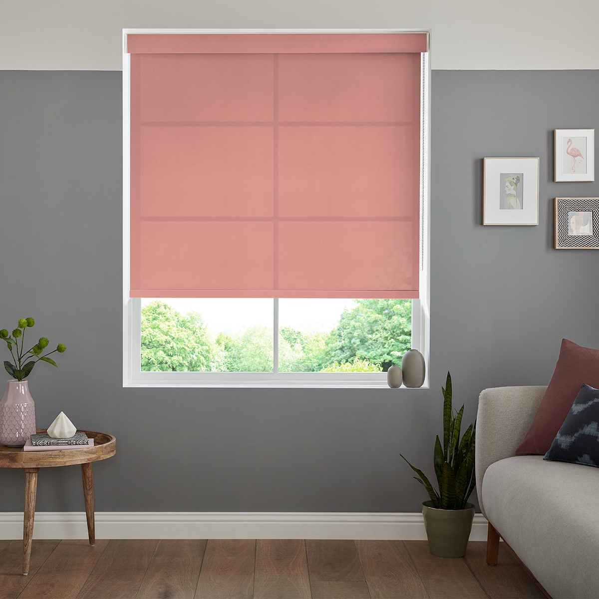 Boho Roller Blind - Blush