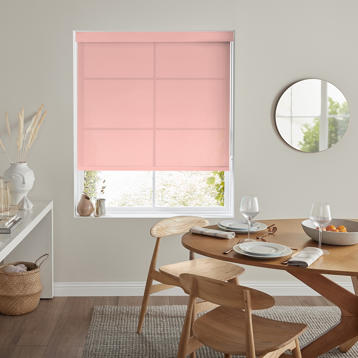 Boho Roller Blind - Pink