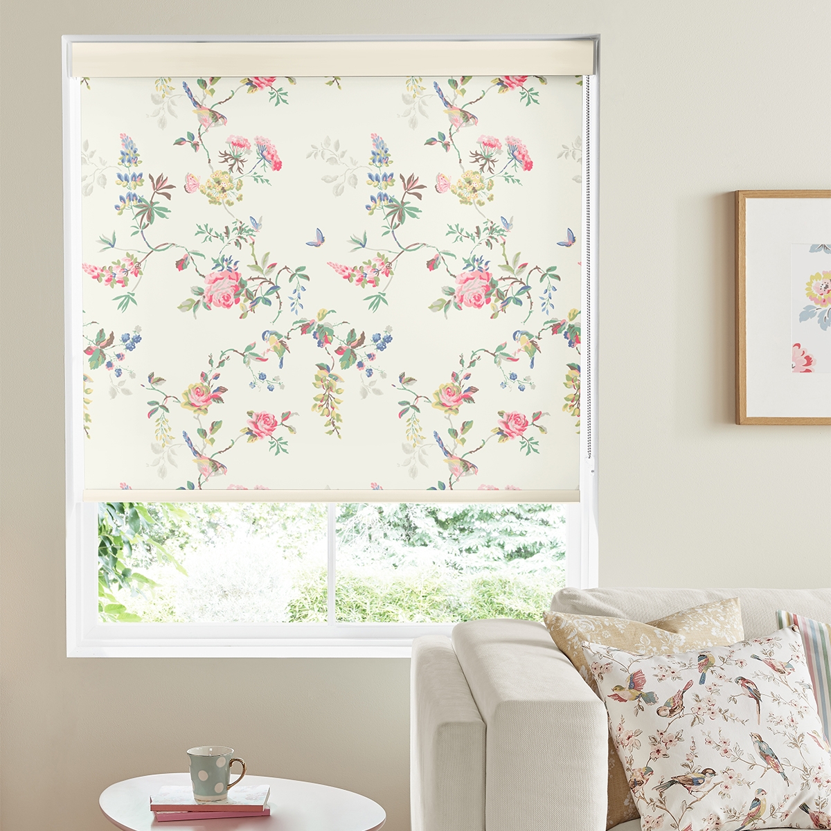 Cath Kidston Roller Blind - Birds and Roses Multi