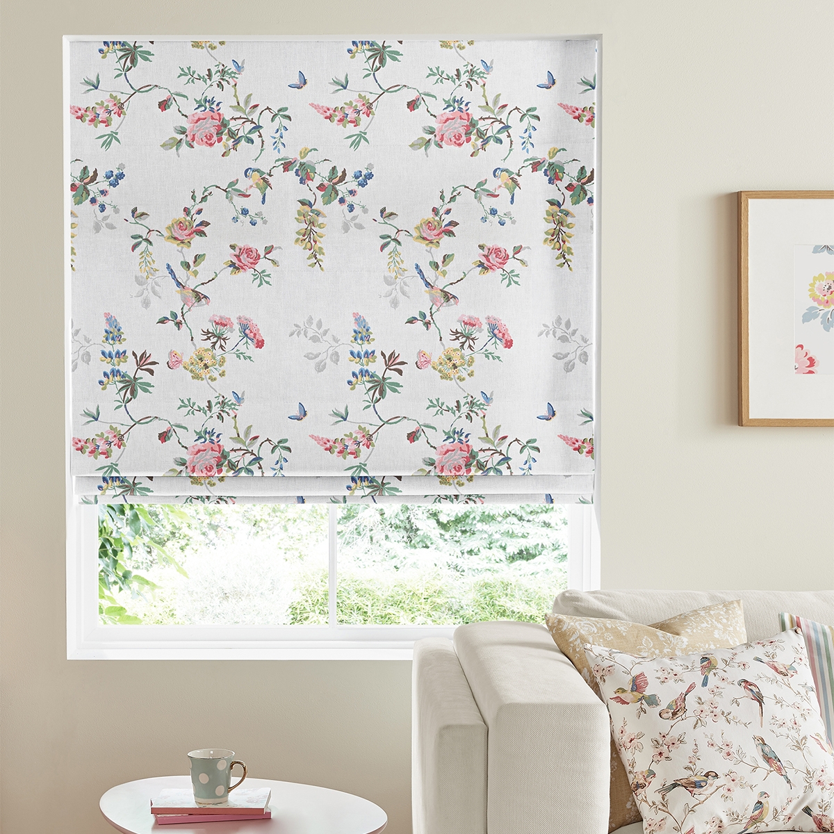 Cath Kidston Roman Blind - Birds and Roses Multi