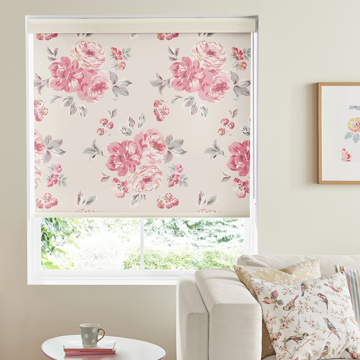 Cath Kidston Roller Blind - Brampton Bunch Raspberry