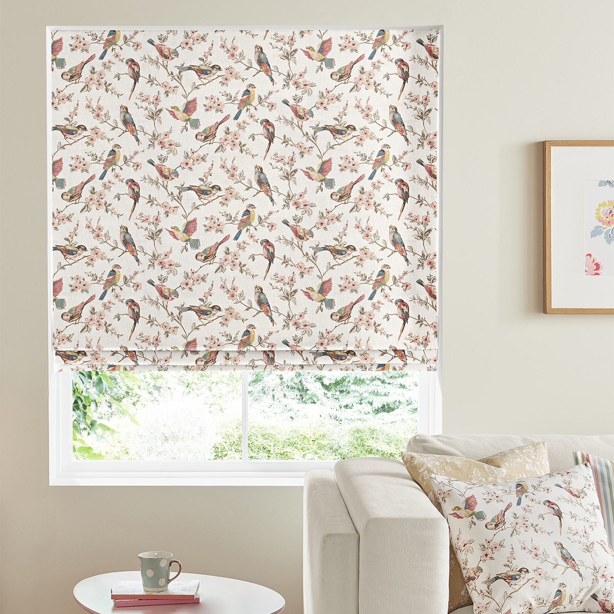 Cath Kidston Roman Blind - British Birds Pastels