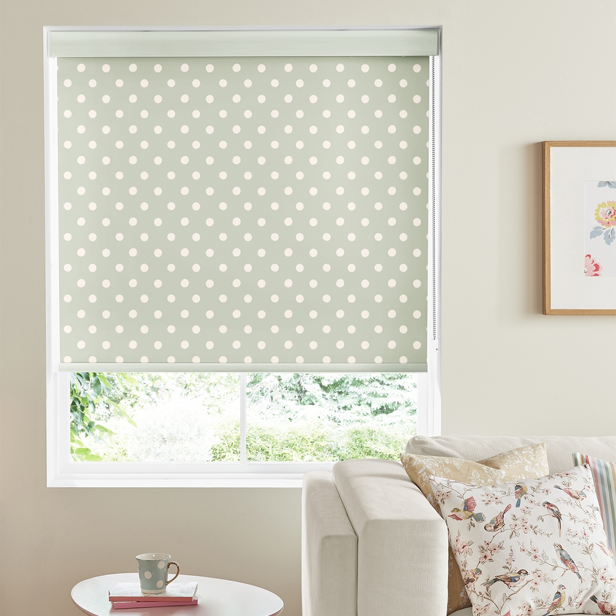 Cath Kidston Roller Blind - Button Spot Aloe