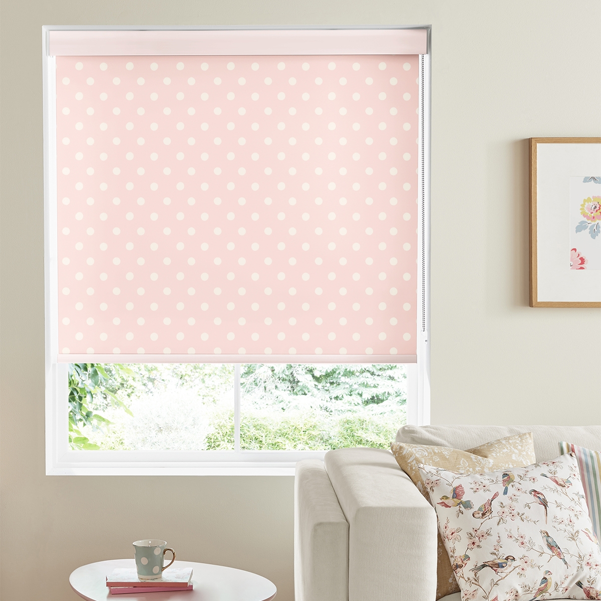 Cath Kidston Roller Blind - Button Spot Pink