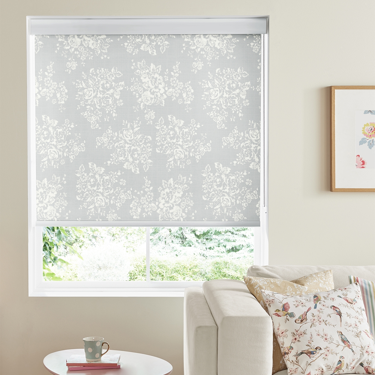 Cath Kidston Roller Blind - Washed Rose Grey